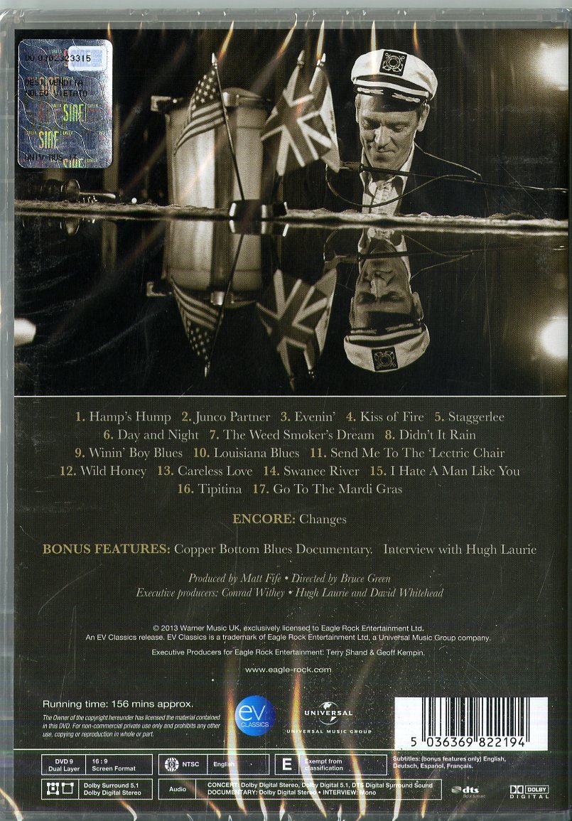 Hugh Laurie: Live On The Queen Mary DVD - Blues Concert Performance - Perfect for Music Lovers & Hugh Laurie Fans - Great for Home Entertainment & Gift Giving