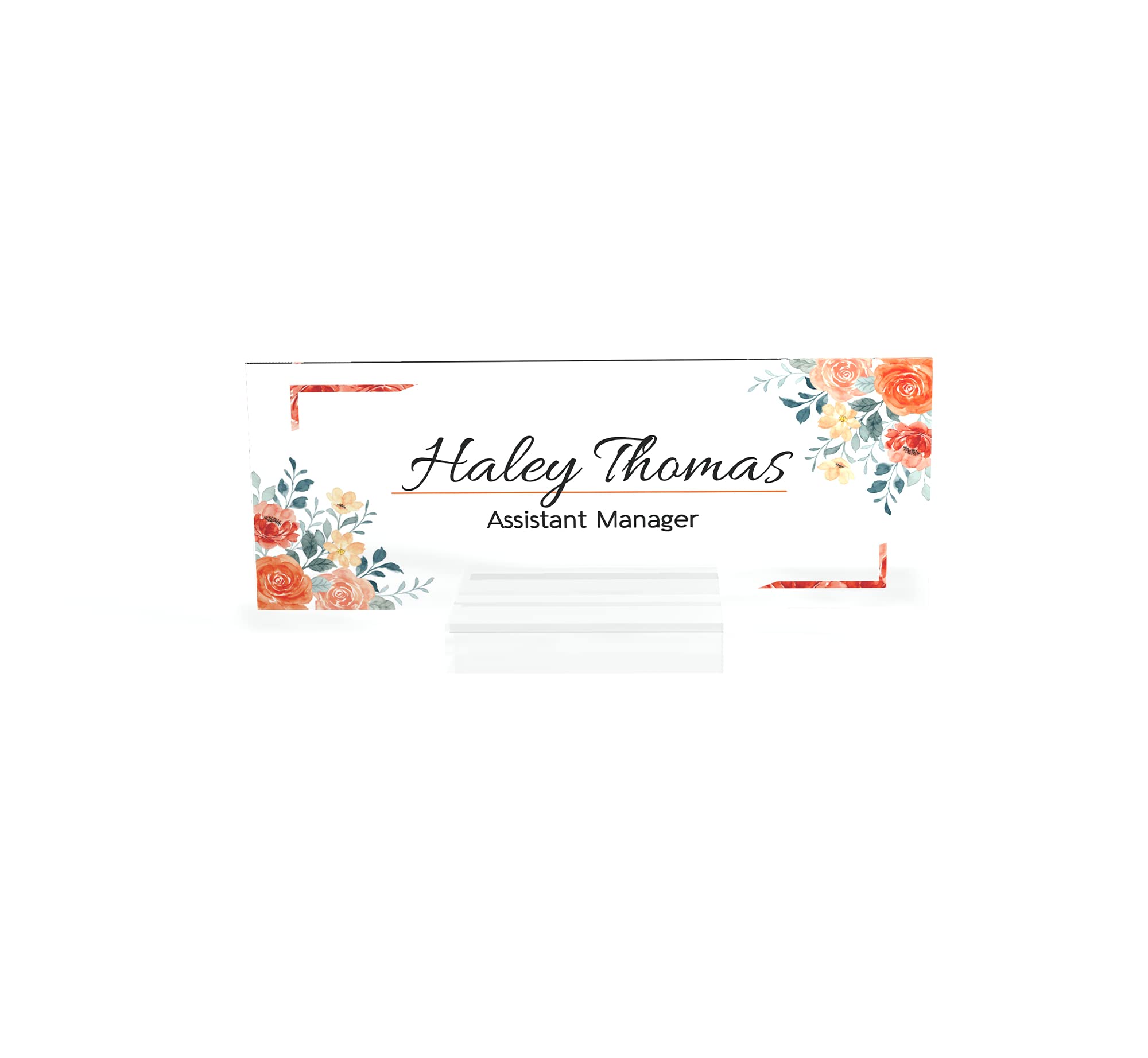 Custom Personalized Office Desk Name Plate - Unique Clear Acrylic Glass Block Nameplate for Professional Workspace Decor - Perfect for Corporate Gifts, Executive Desks & Reception Areas | ARTSWAVE