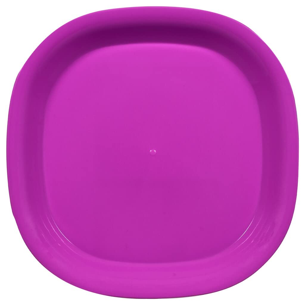 Angel Of Mine Purple Plastic Baby Plates - BPA-Free, Durable & Dishwasher Safe for Toddlers - Perfect for Mealtime, Snacks & Parties