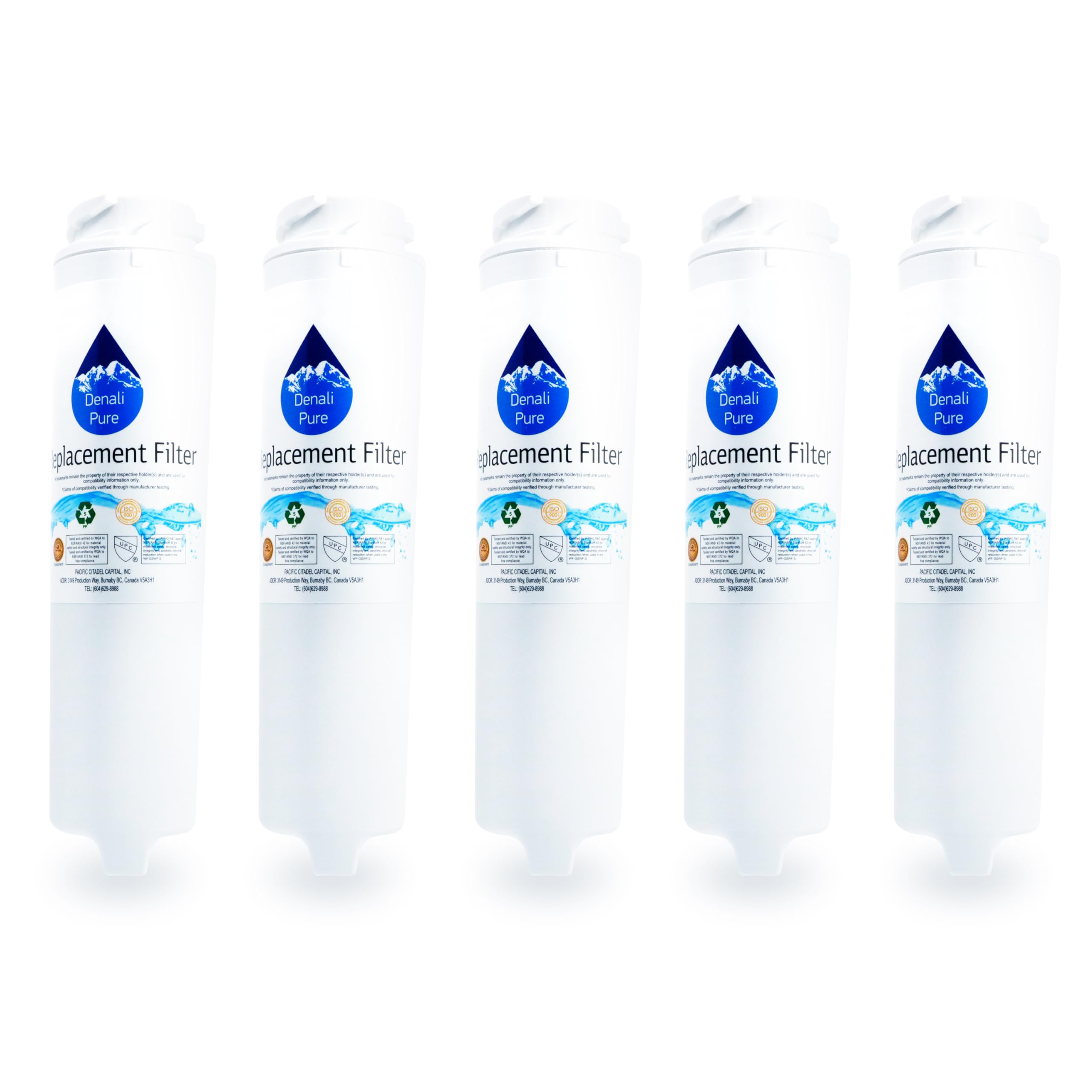 5-Pack GE PDS20MFSAWW Refrigerator Water Filter Replacement - Compatible with GE GSWF Fridge Water Filter Cartridge | Clean Drinking Water for Home & Office Use