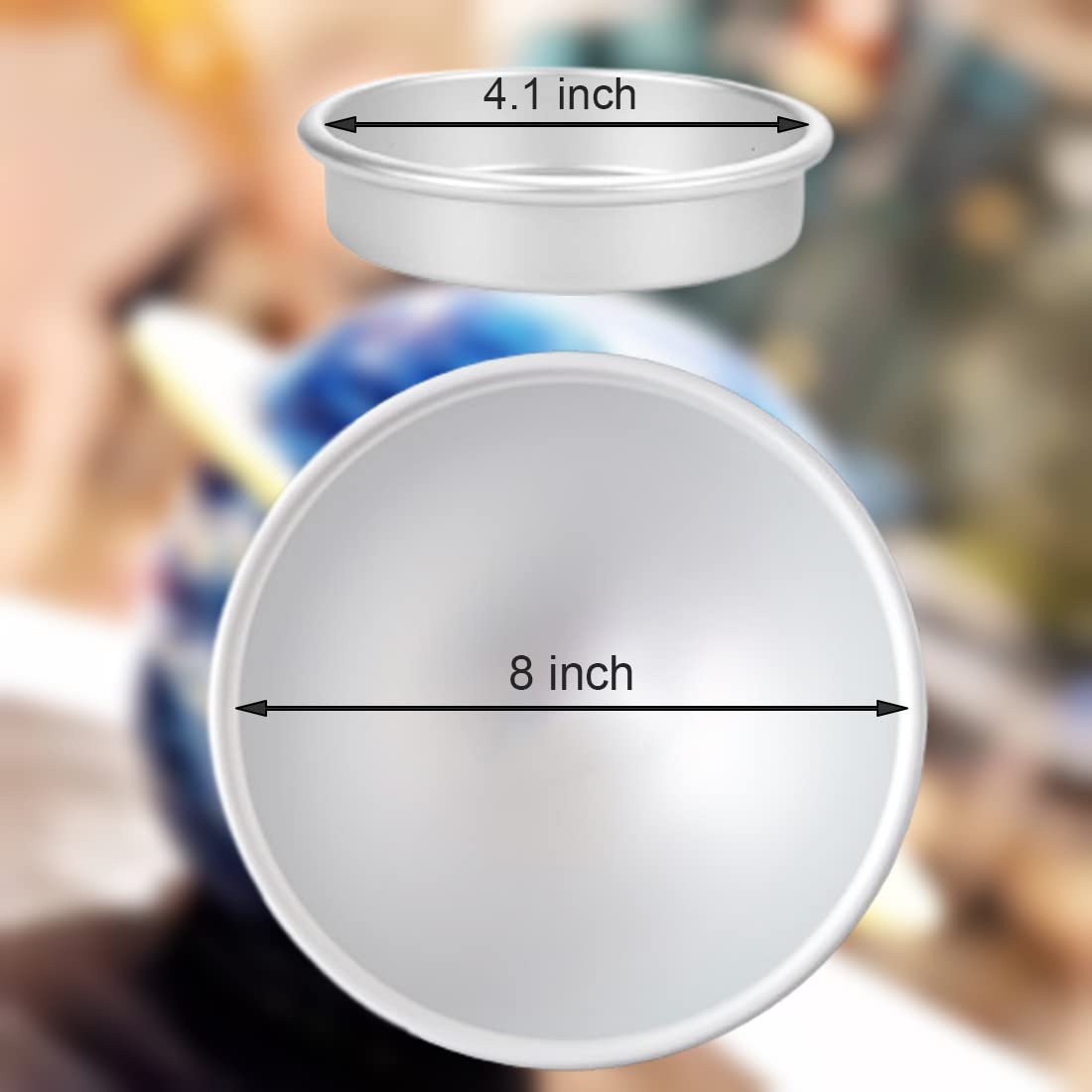 8 Inch Half Ball Cake Pan - 3D Sphere Baking Mold for Soccer, Basketball & DIY Birthday Cakes - Perfect for Themed Parties, Dessert Decorating & Creative Baking Projects