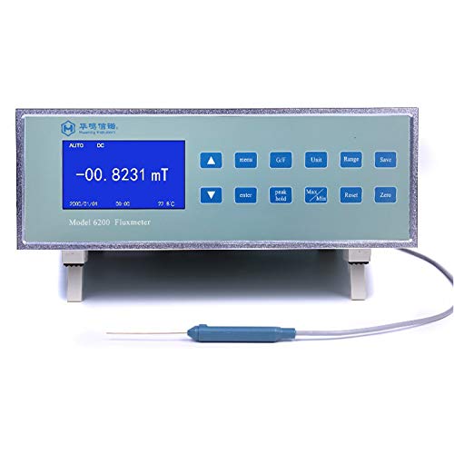 HM6200 Intelligent High Precision Digital Fluxmeter/Gaussmeter - Tesla Meter for Magnetic Field Measurement | Lab Testing, Industrial Quality Control & Research Applications