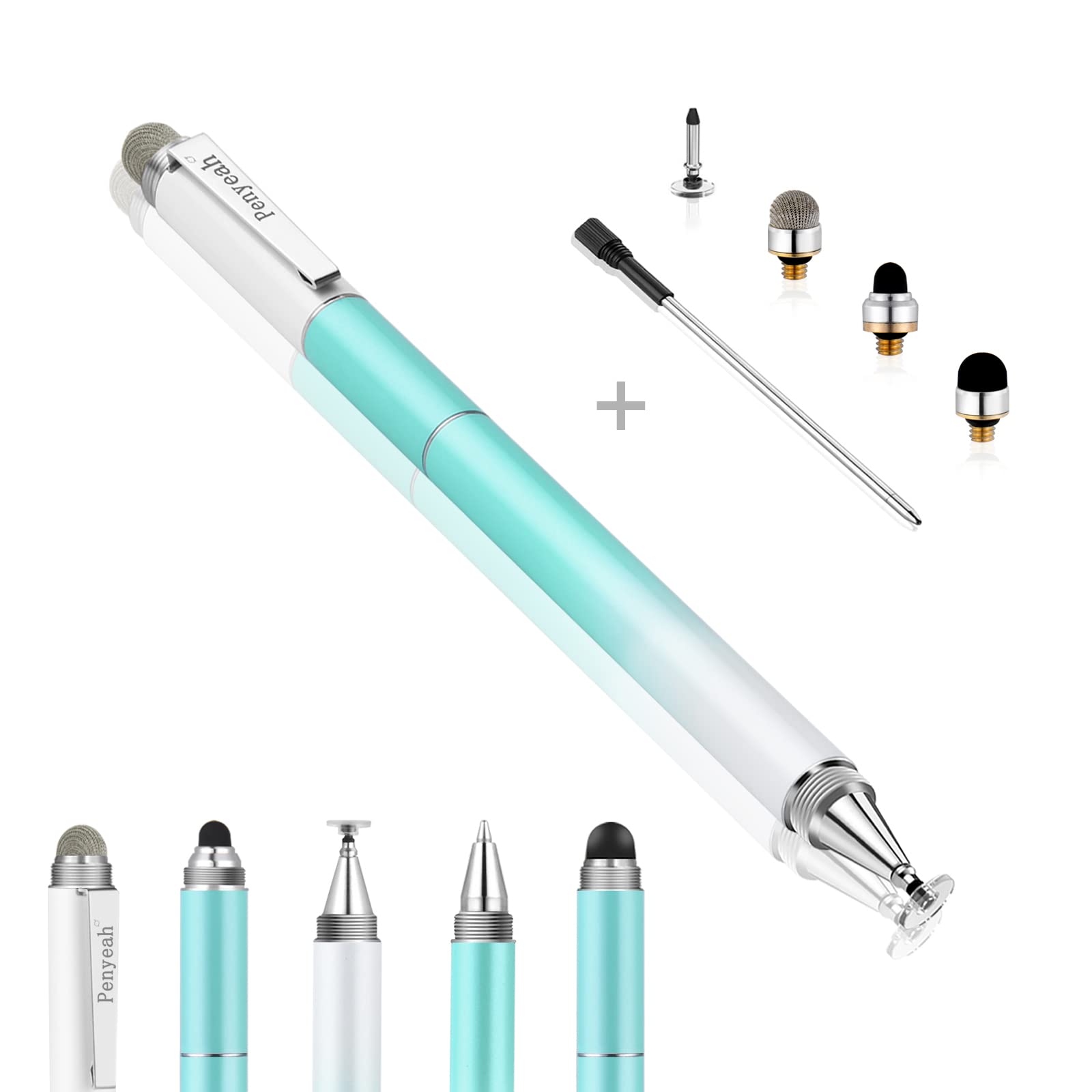 Penyeah 4-in-1 Universal Capacitive Stylus Pen for iPad, iPhone, Samsung & Android Devices - Compatible with All Touch Screens - Dream Blue - Perfect for Drawing, Note-Taking & Digital Signatures