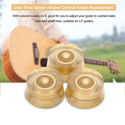 4pcs Gold Electric Guitar Knobs - Tone & Volume Control Replacement for Les Paul LP - Perfect for DIY Guitar Repair & Customization - Ideal for Musicians & Guitar Enthusiasts