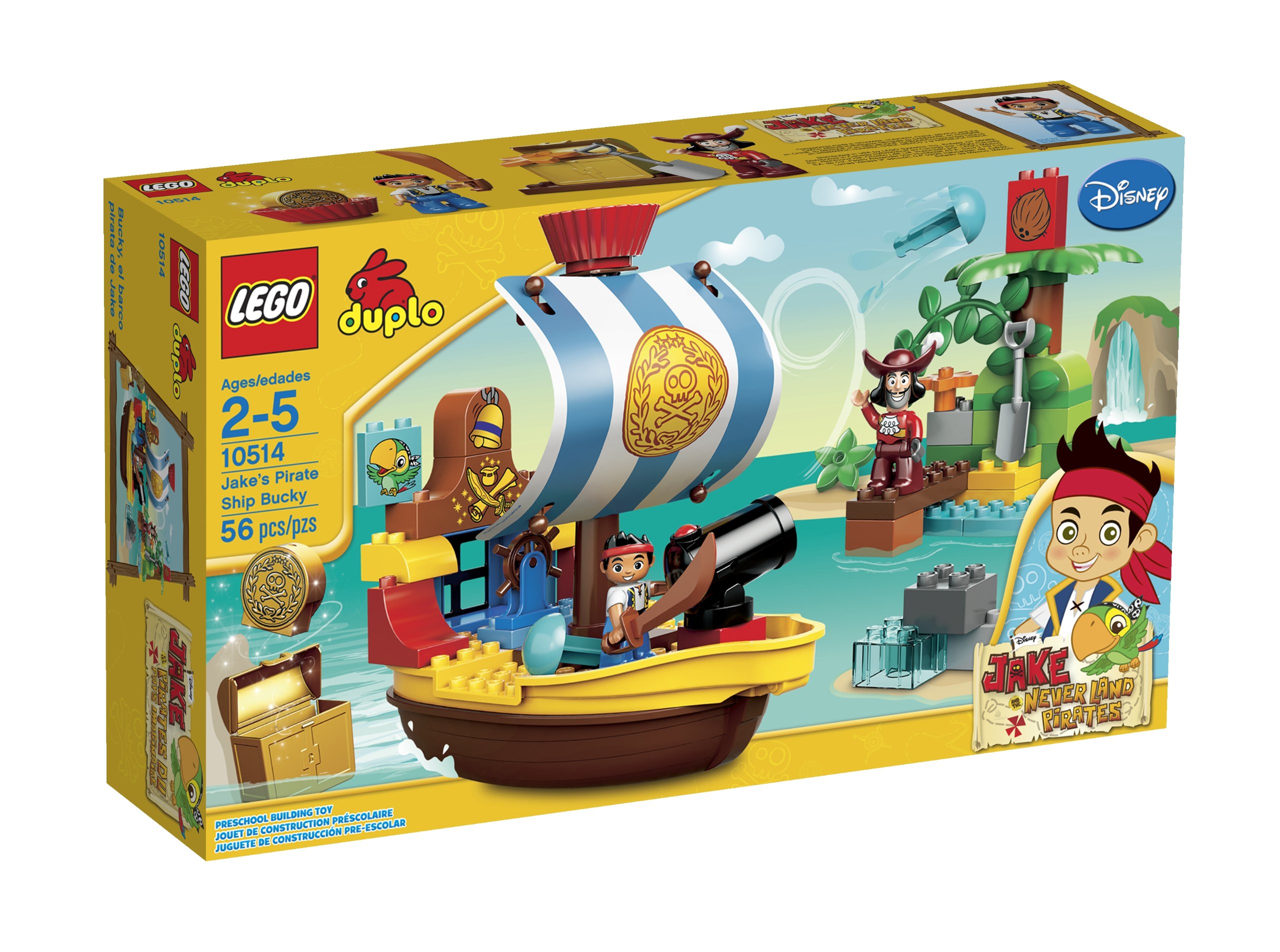 LEGO Jake's Pirate Ship Bucky 10514 Building Toy Set - Pirate Adventure Playset for Kids, Creative Construction Blocks for Boys & Girls - Perfect for Birthday Gifts & Imaginative Play