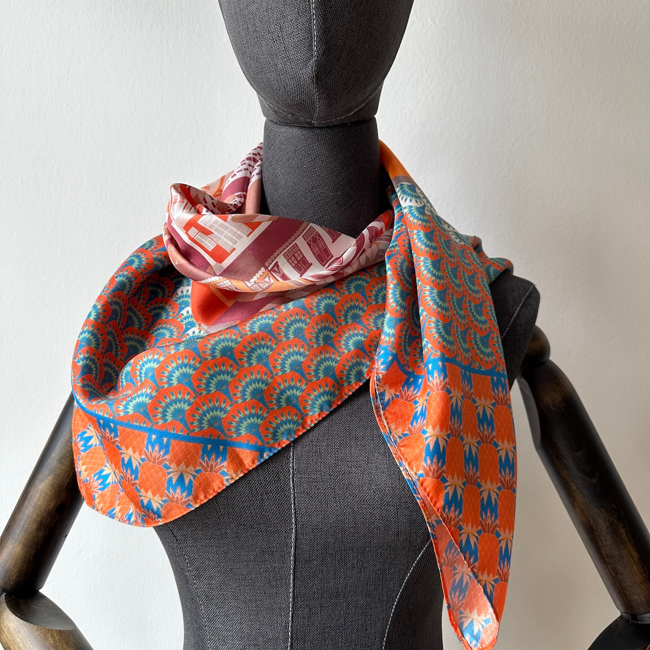 Luxury Silk Scarf for Women - Keong Saik Road Inspired Fashion Accessory - Perfect for Travel, Office & Special Occasions