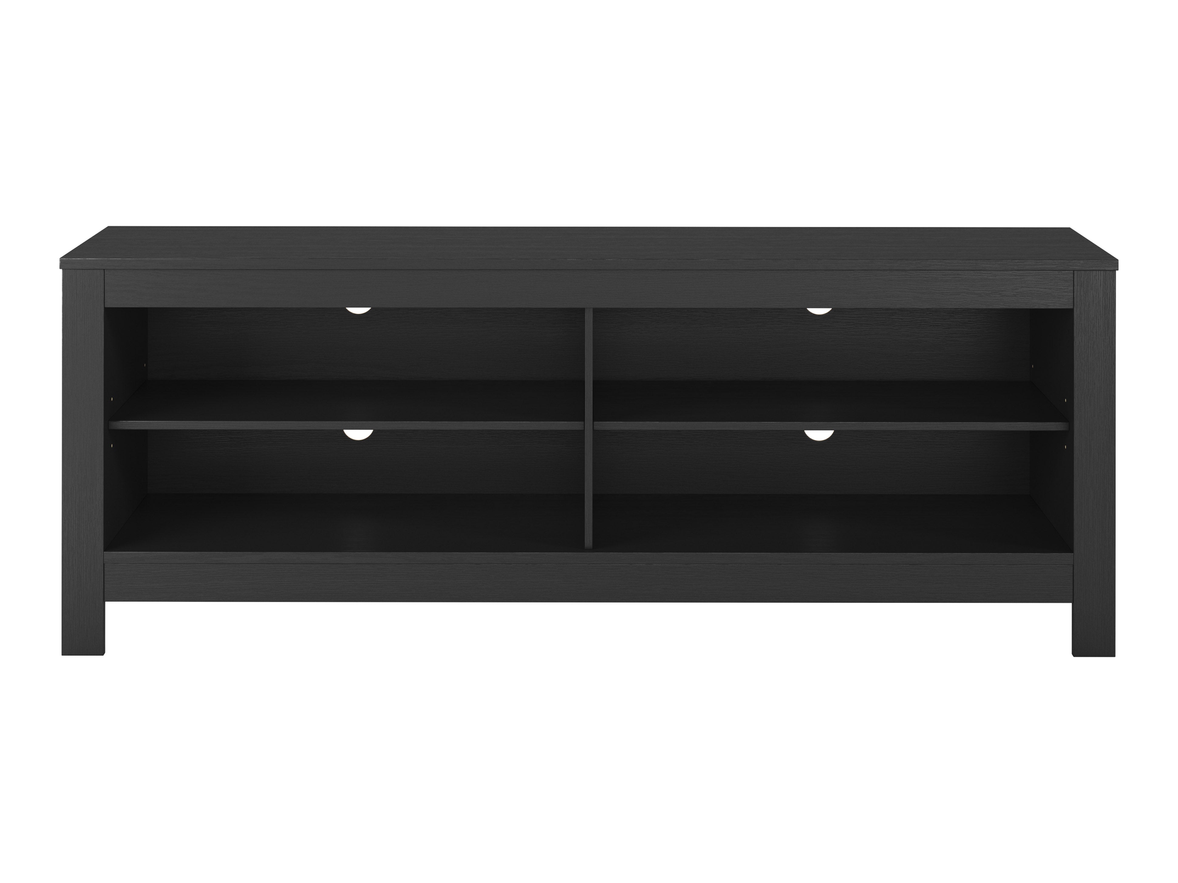75 Inch Black Modern TV Stand Media Console with Storage Shelves - Perfect for Living Room, Bedroom & Home Theater Setup