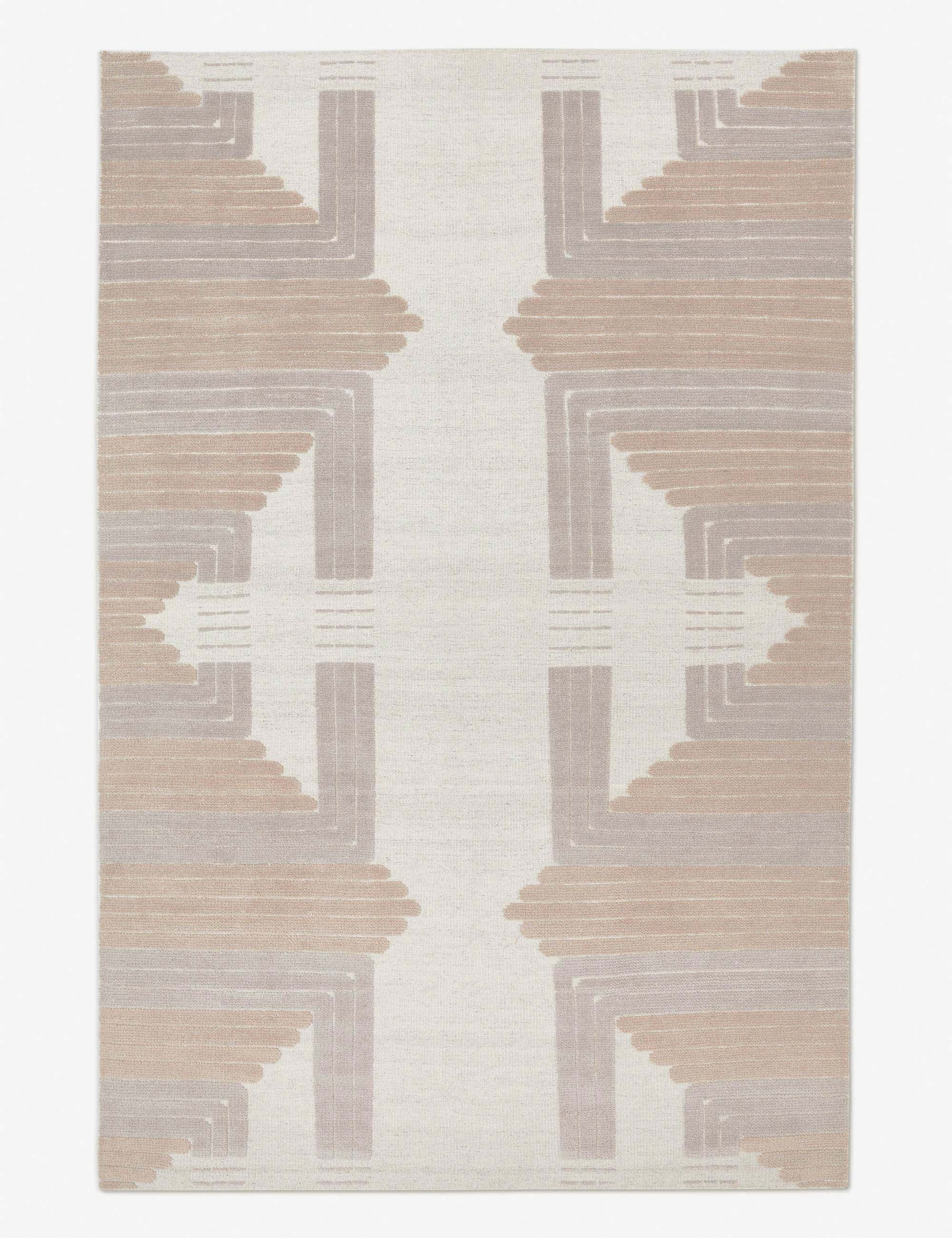 Handmade Colette Hand-Knotted Wool Rug - Bohemian Style Area Rug for Living Room, Bedroom & Home Decor