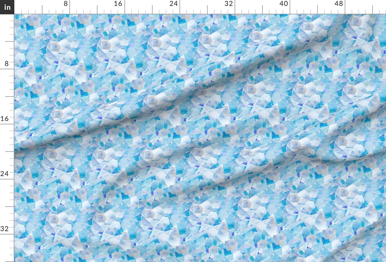 Ice Crystals Frozen Lake Printed Minky Fabric by The Yard - Soft Plush Fabric for Sewing Baby Blankets, Quilt Backing & DIY Plush Toys - Perfect for Nursery Decor & Cozy Winter Projects