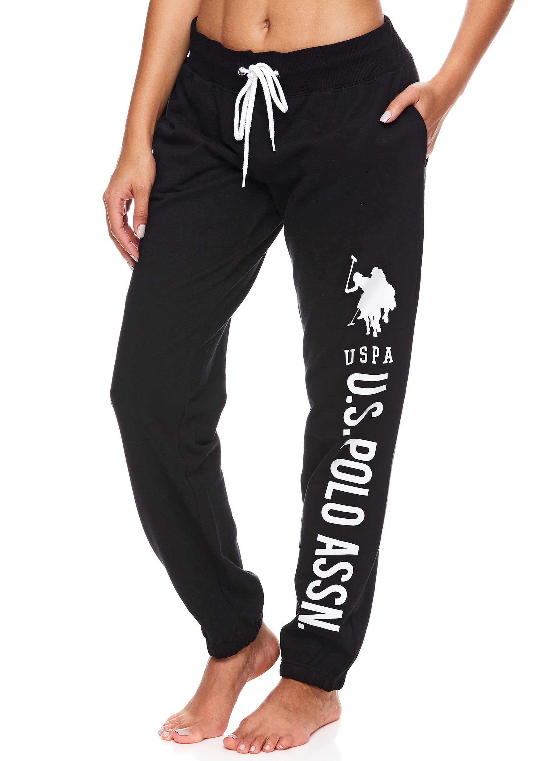 U.S. Polo Assn. Women's Essential Sweatpants with Pockets - Soft French Terry Joggers for Women | Comfortable & Breathable Lounge Pants for Yoga, Running & Casual Wear