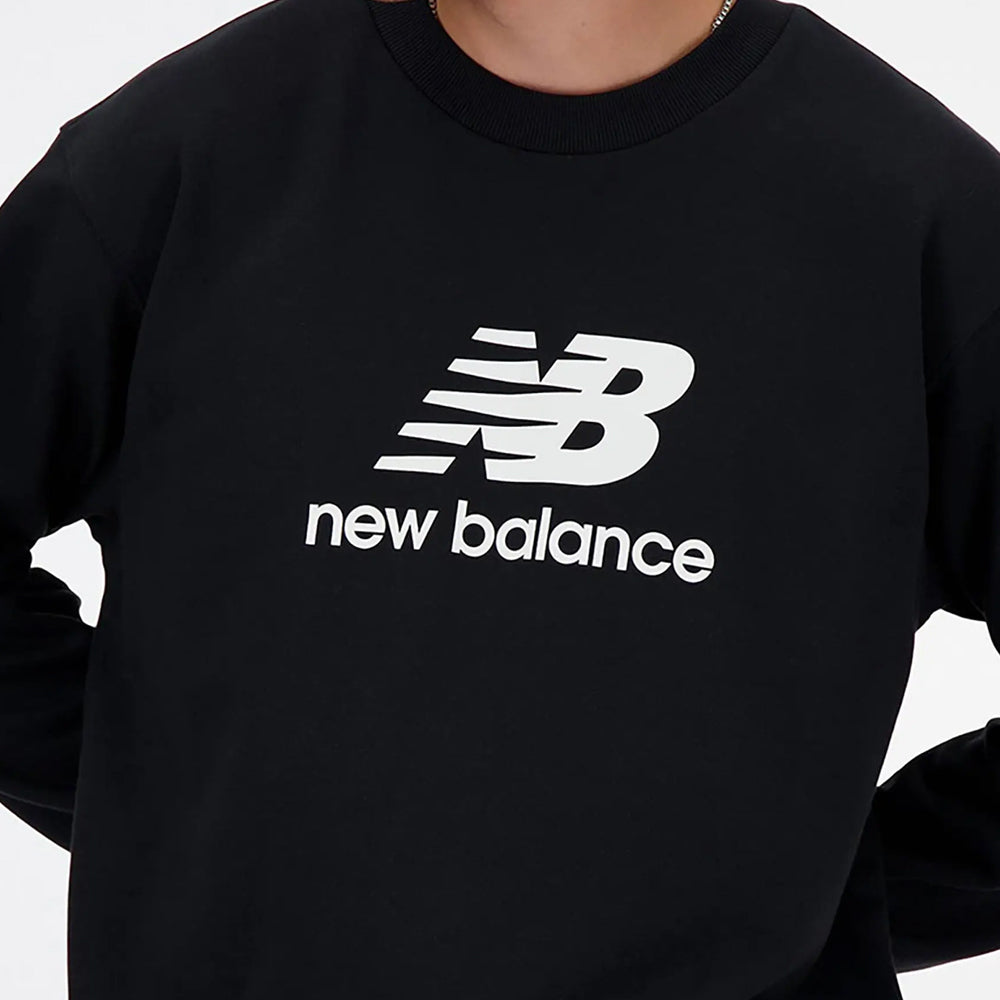 New Balance Sport Essentials French Terry Logo Crew Sweatshirt - Men's Athletic Pullover for Casual Wear & Gym Workouts