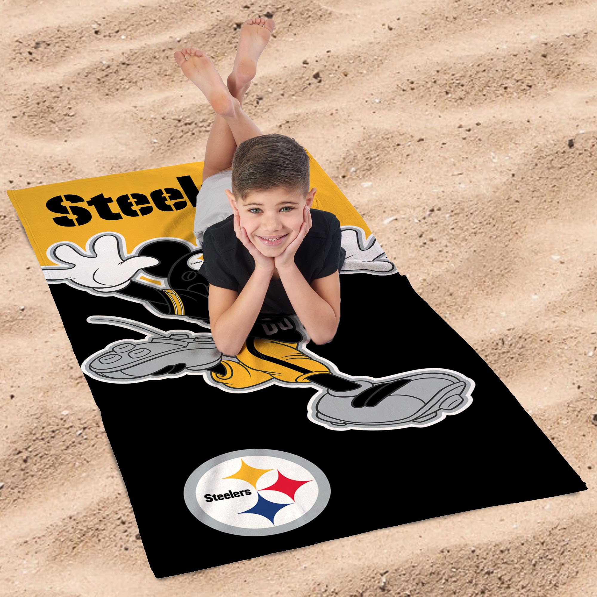 NFL Team Logo Unisex Adult Hugger Pillow & Beach Towel Set - Perfect for Game Day, Beach Trips & Home Decor