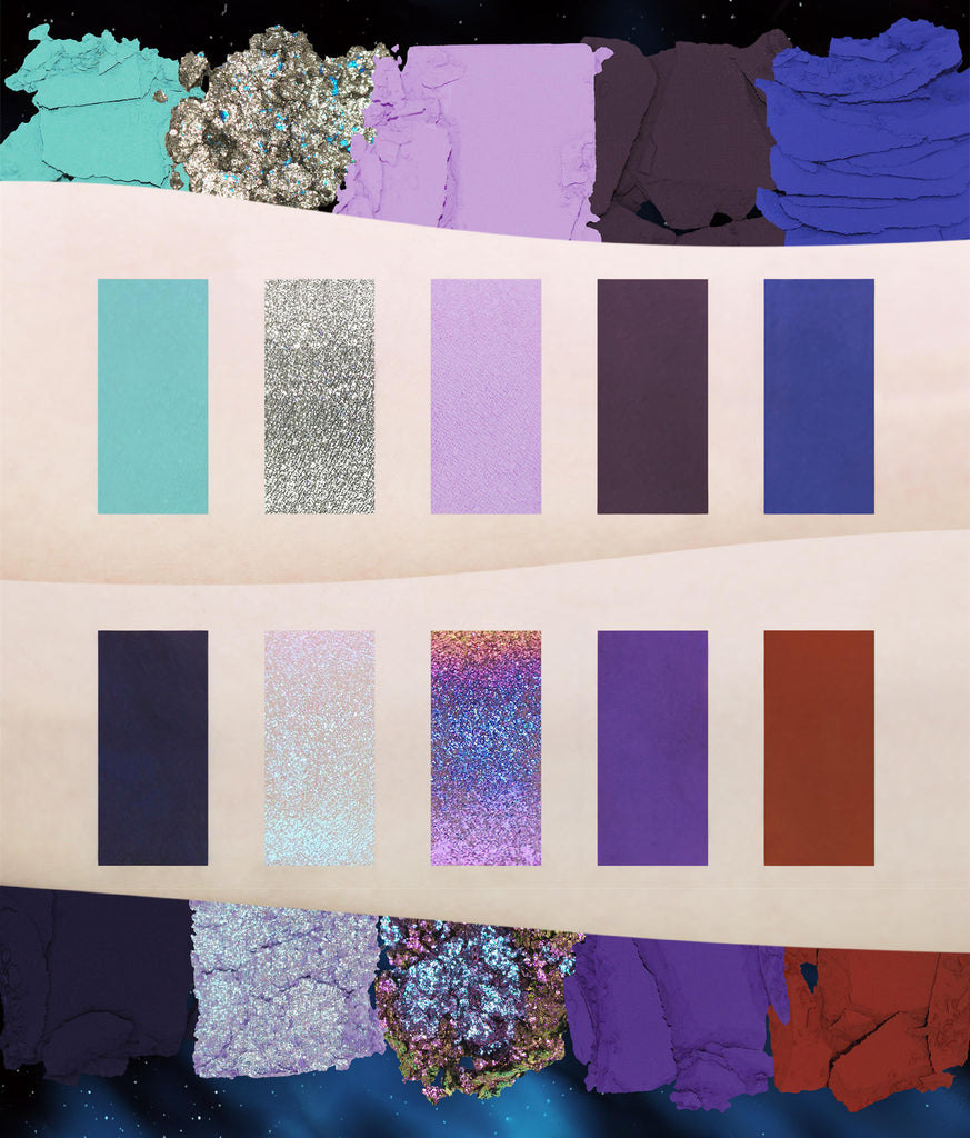 DRAMO Lunar Project Initial Series Eyeshadow Palette 007 Starry Night - 12 Highly Pigmented Matte & Shimmer Eyeshadows for Professional Makeup | Perfect for Night Out, Party & Special Occasion Makeup Looks