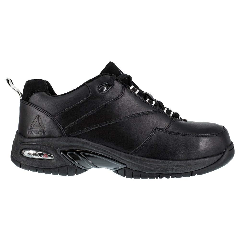 Reebok Work Men's TYAK Composite Toe Comfort Work Shoes - Black, Size 4 Medium | Durable Safety Shoes for Construction, Warehouse & Industrial Work