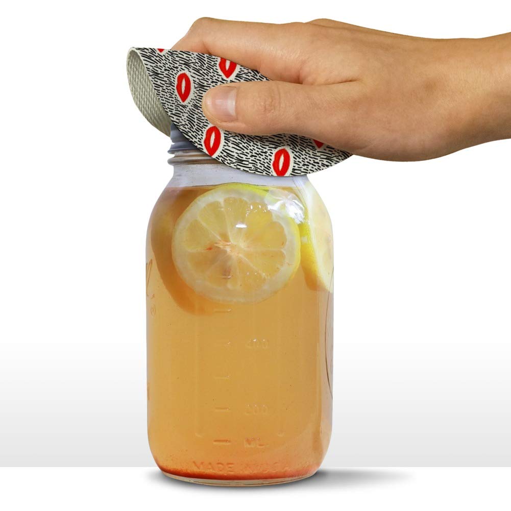 Bold Lips Round Rubber Non-Slip Jar Gripper Lid Opener - Easy Open Stubborn Jars for Kitchen, Pantry & Home Use