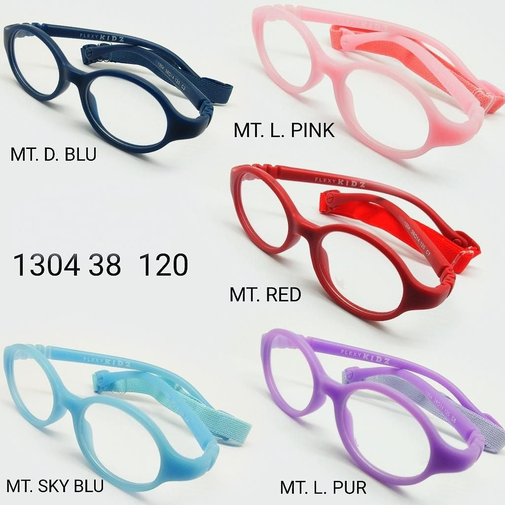 Trendy Kids Flexible Blue Light Blocking Glasses 1304 - Anti-Eye Strain for Online Classes & Gaming, Unbreakable Frame for Active Play