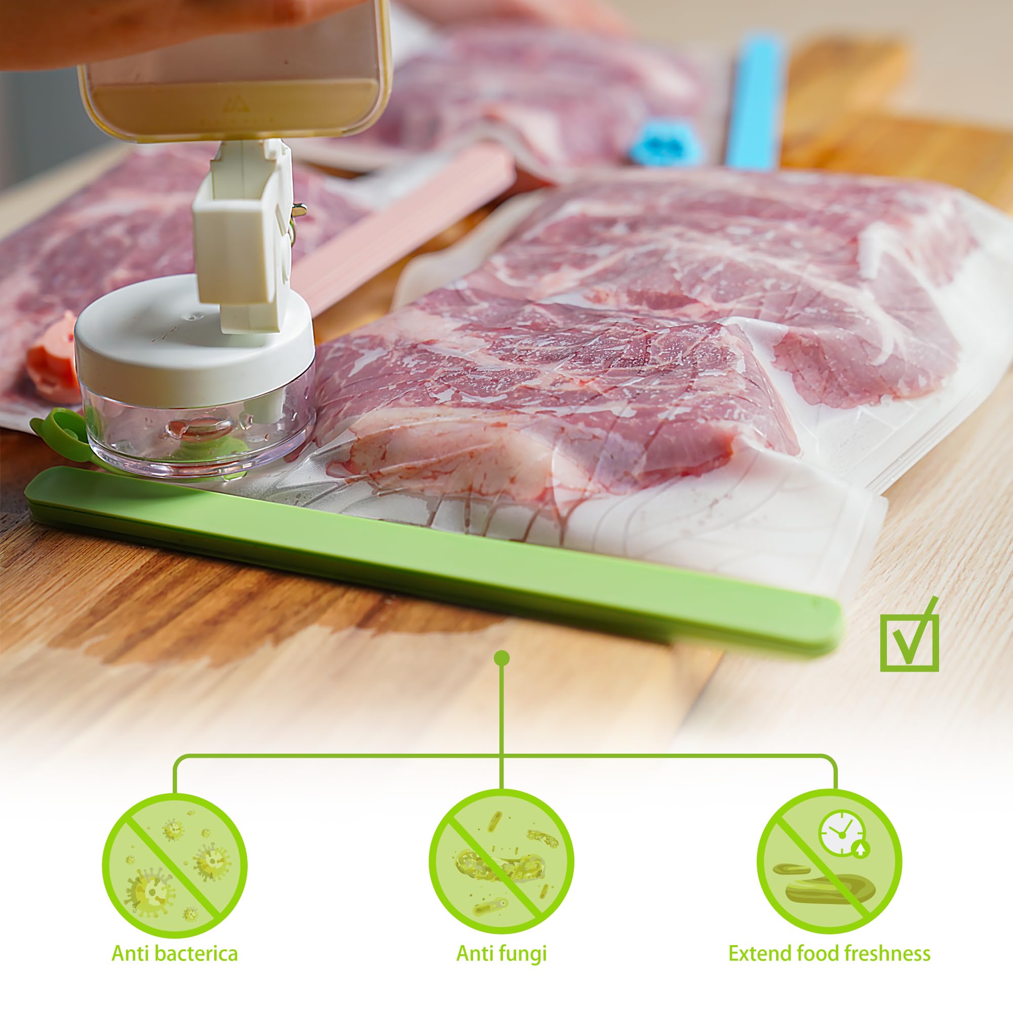 SealVax® Reusable Vacuum Sealer Bags (4-Pack) with Handheld Pump - Airtight Food Storage for Sous Vide, Meal Prep & Freezer Organization | Perfect for Kitchen, Camping & Food Preservation