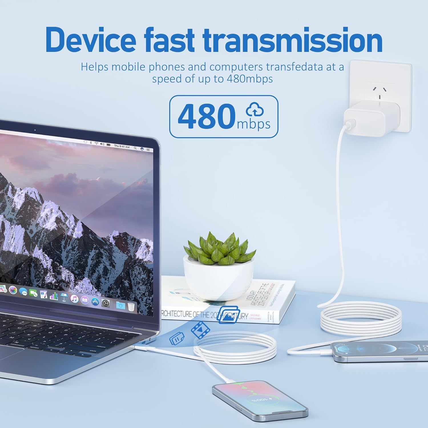 Apple MFi Certified USB C to Lightning Cable 5 Pack (6FT) - Fast Charging Type C to Lightning Cable for iPhone 14/13/12/11/Pro Max/XR/XS/X/8/SE - Perfect for Home, Office & Travel Charging