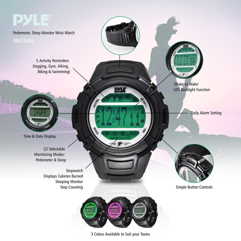 Digital Pedometer & Sleep Tracker Watch - Fitness Activity Monitor with Step Counter, Calorie Burn & Heart Rate for Running, Walking & Workouts - Perfect for Men & Women