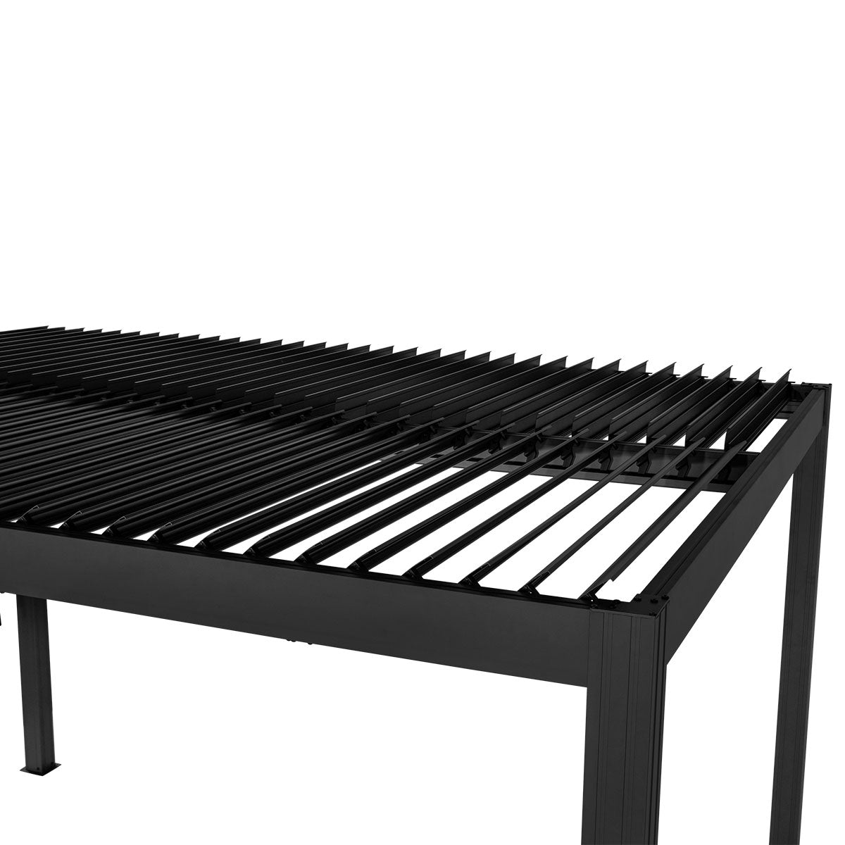Yardtopia Elmont 3m x 4m Aluminum Adjustable Louvre Pergola - Outdoor Patio Cover for Garden, Backyard, and Poolside Relaxation
