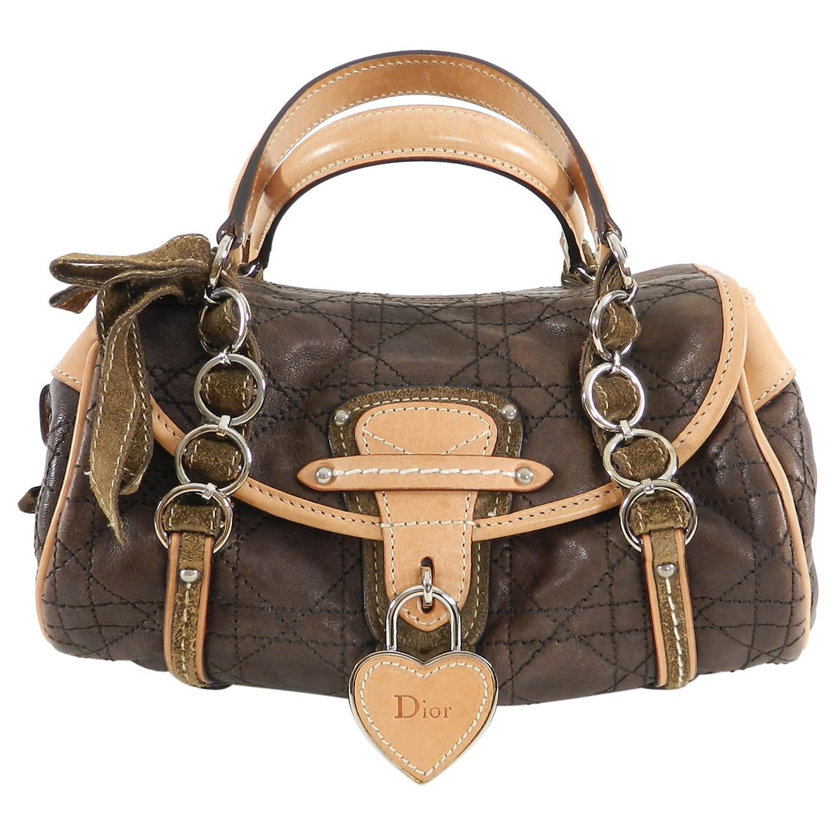 Christian Dior Romantique Small Leather Handbag in Brown - Luxury Crossbody Bag for Women, Perfect for Date Night & Evening Events
