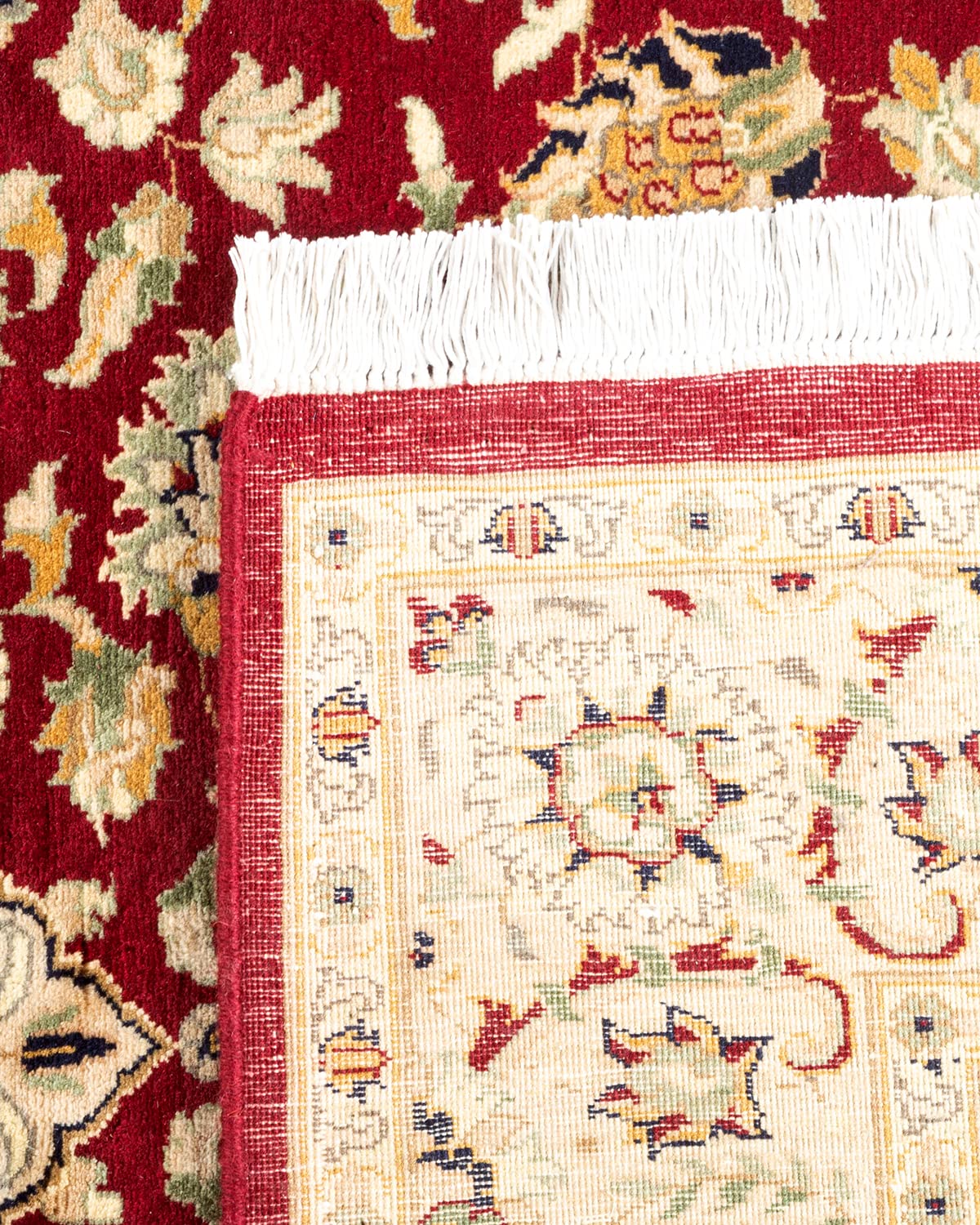 Handmade Wool Oriental Mogul Red 4x6 Area Rug - Traditional Hand-Knotted Design for Living Room, Bedroom & Dining Room Decor