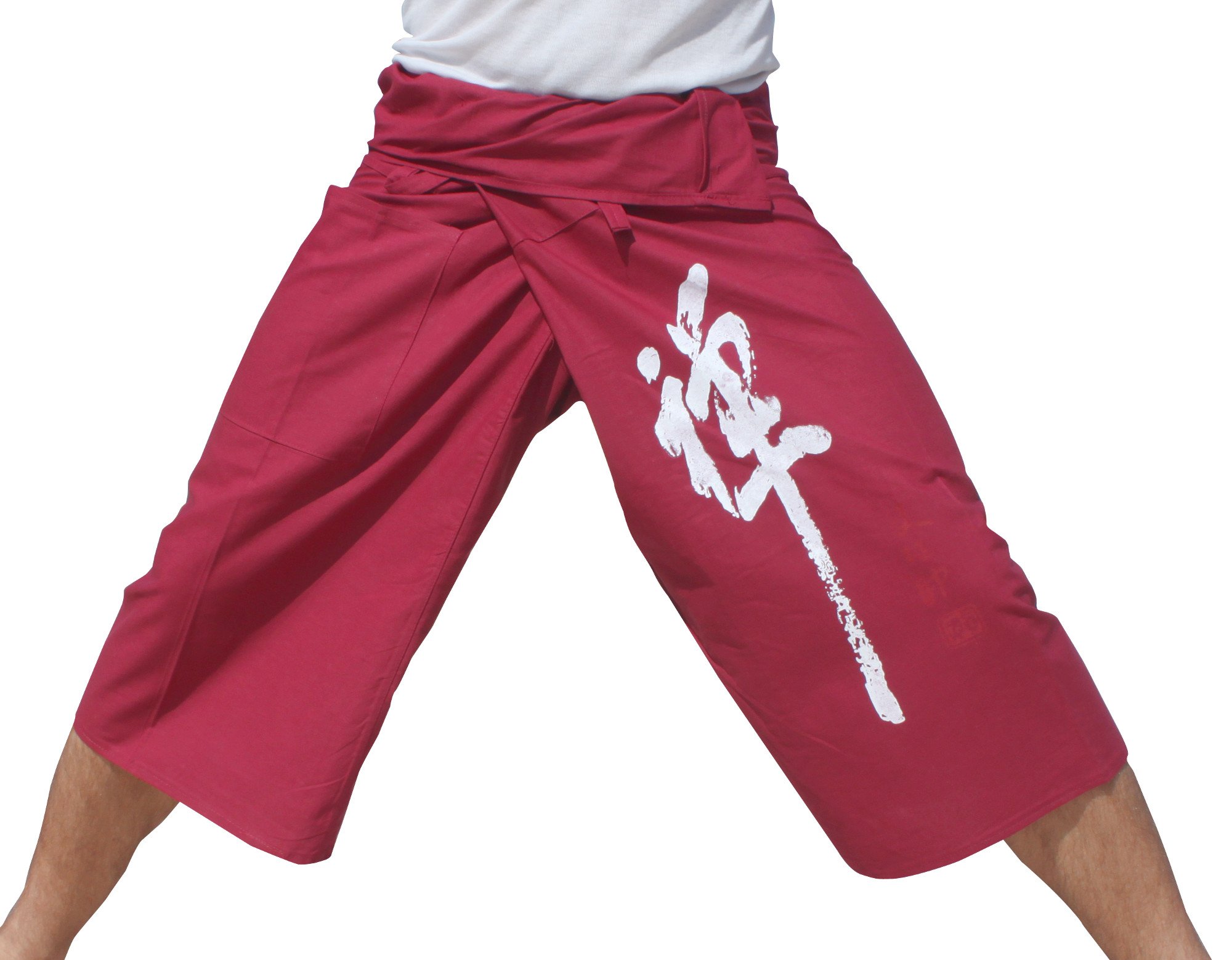 RaanPahMuang Premium Thin Cotton 3/4 Length Capri Fisherman Pants - Breathable & Comfortable Asian Zen Style Yoga Pants for Women - Perfect for Meditation, Yoga, Beach & Boho Fashion