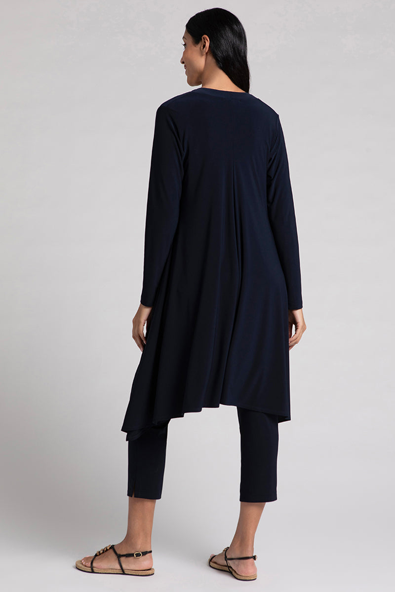Flutter Duster Cardigan for Women - Soft Long Open Front Knit Sweater in Navy Blue | Perfect for Casual Outfits, Layering & Cozy Fall Fashion