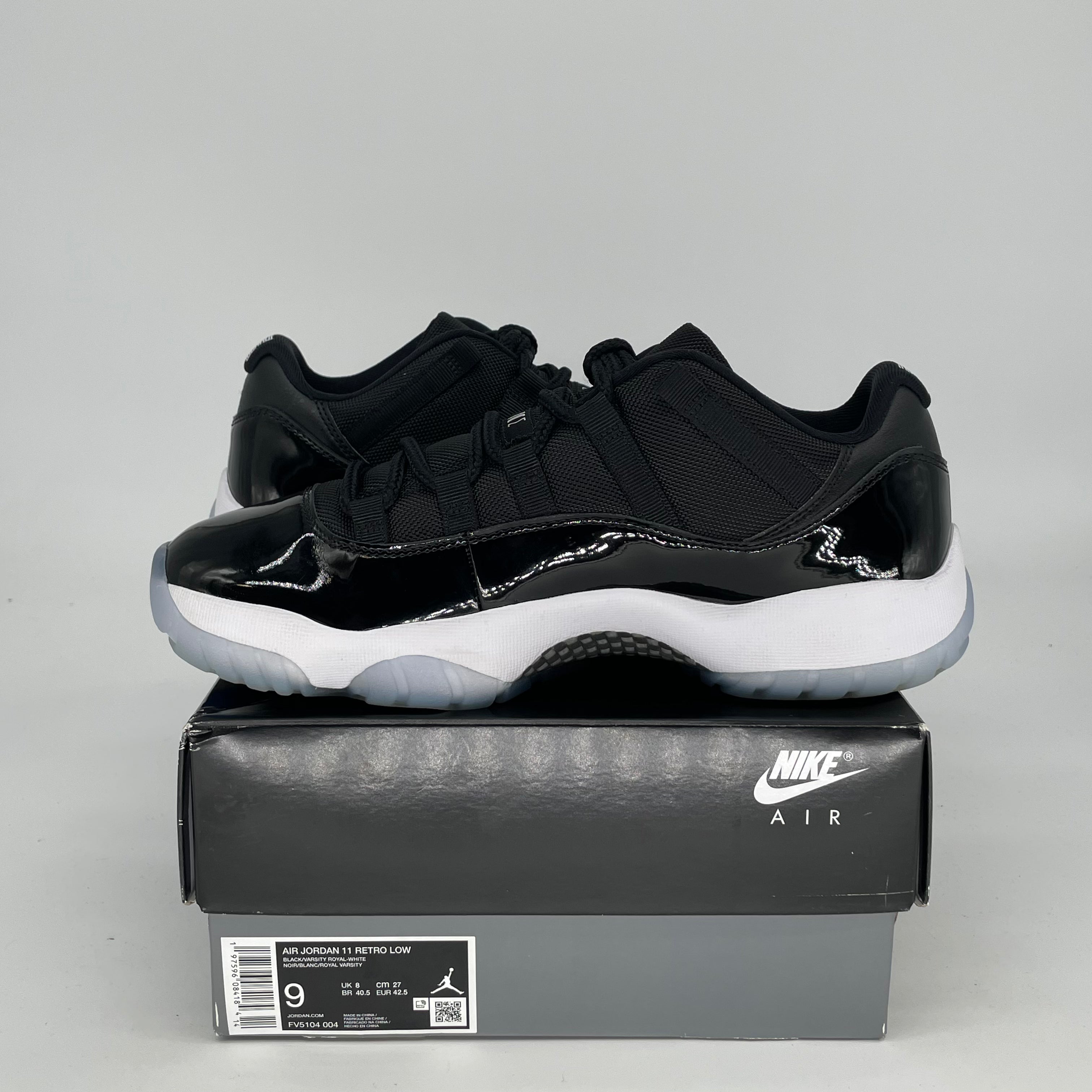 AIR JORDAN 11 LOW SPACE JAM Men's Basketball Shoes Size 9/10.5W - FV5104 004 Black/White Sneakers for Casual Wear & Court Performance