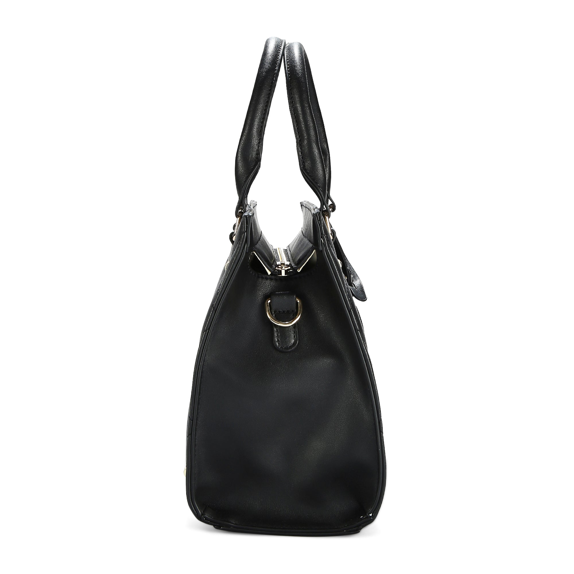 Lavie Luxe Stud Shelly Black Medium Women's Satchel Handbag - Stylish & Durable Leather Purse for Work, Travel & Everyday Use