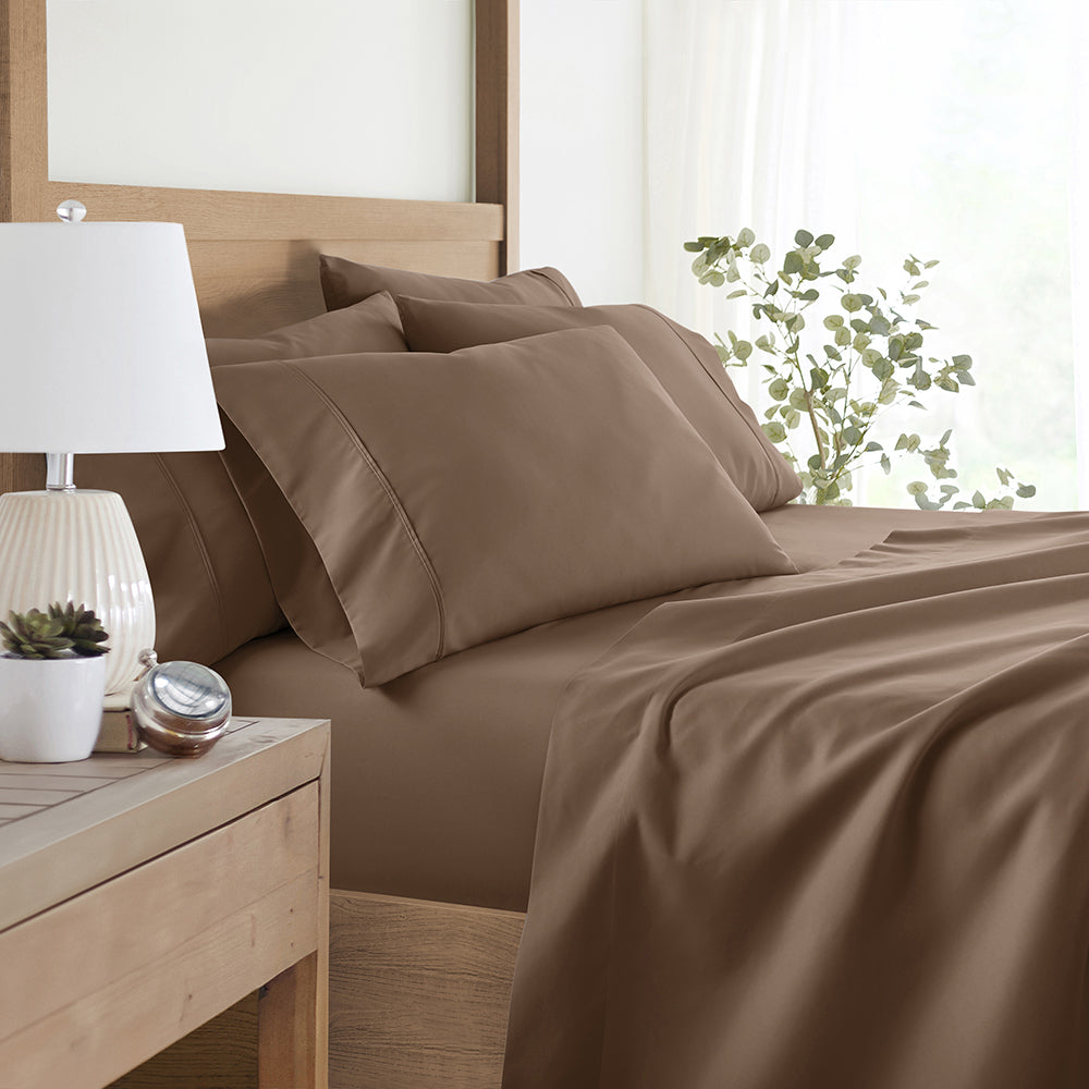 6-Piece Essential Sheet Set - Soft & Breathable Bed Sheets for Queen/King Size - Perfect for Home, Hotel & Guest Room Comfort