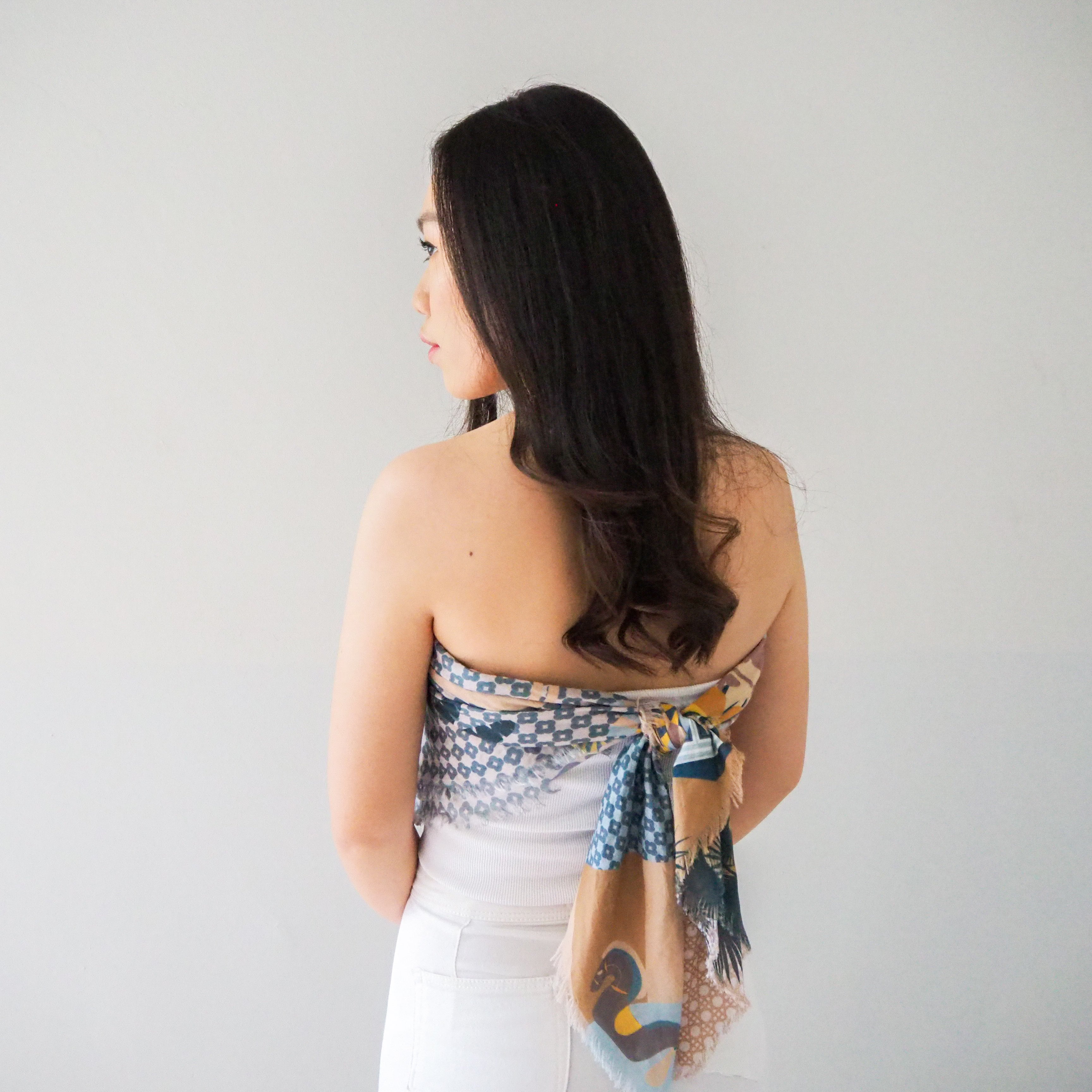 Enchanted Kampong Glam Cotton Scarf - Lightweight & Breathable Fashion Accessory for Women - Perfect for Travel, Beach, and Everyday Wear