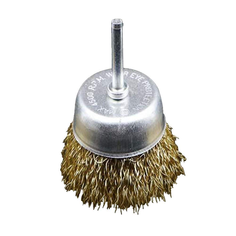 50mm Steel Wire Brush Replacement Part for M.C Portable Rotary Drill - Wheel Grinder Cup, Rust Removal & Polishing Tool (Rod Bowl Type) - Perfect for Metal Cleaning, DIY Projects & Automotive Repair