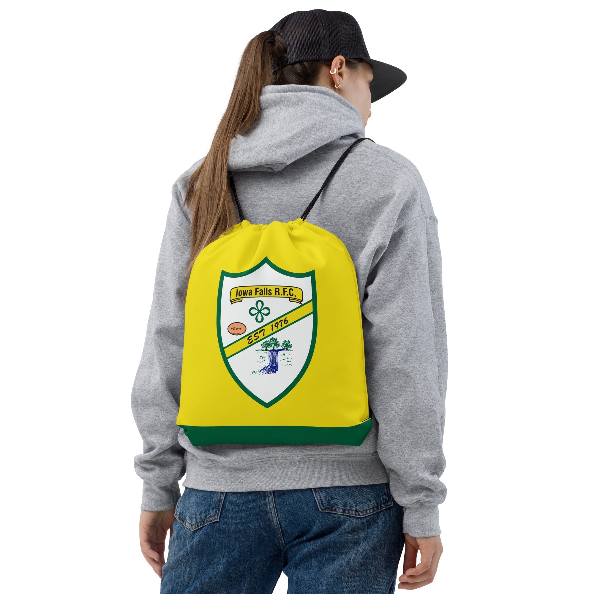 Iowa Falls RFC Drawstring Bag - Durable & Lightweight Sports Backpack for Gym, Travel & School - Perfect for Team Gear, Workout Essentials & Everyday Use