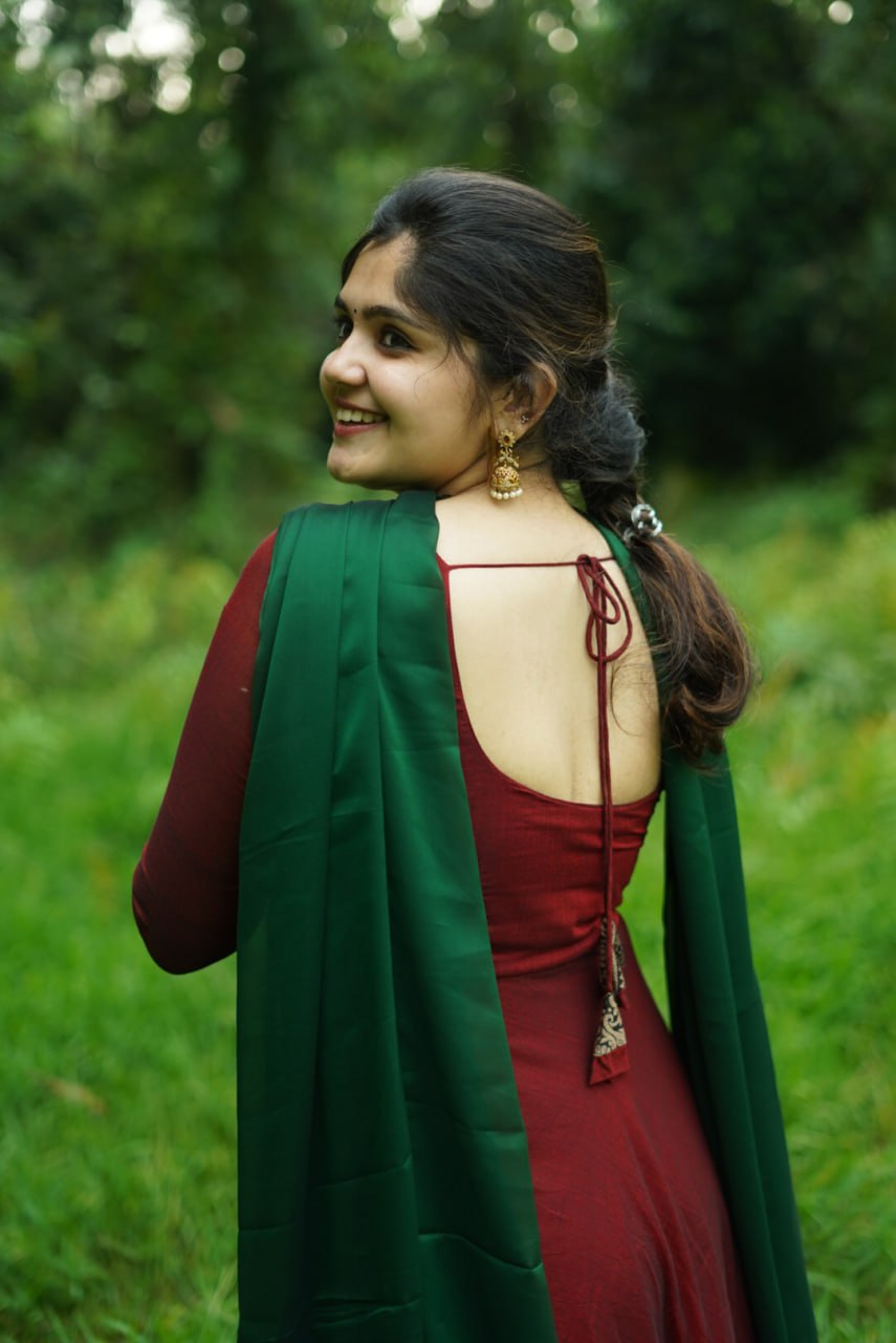 DD524 Padmaja Handloom Cotton Anarkali Dress - Traditional Indian Kurti for Women | Perfect for Festivals, Weddings & Casual Wear