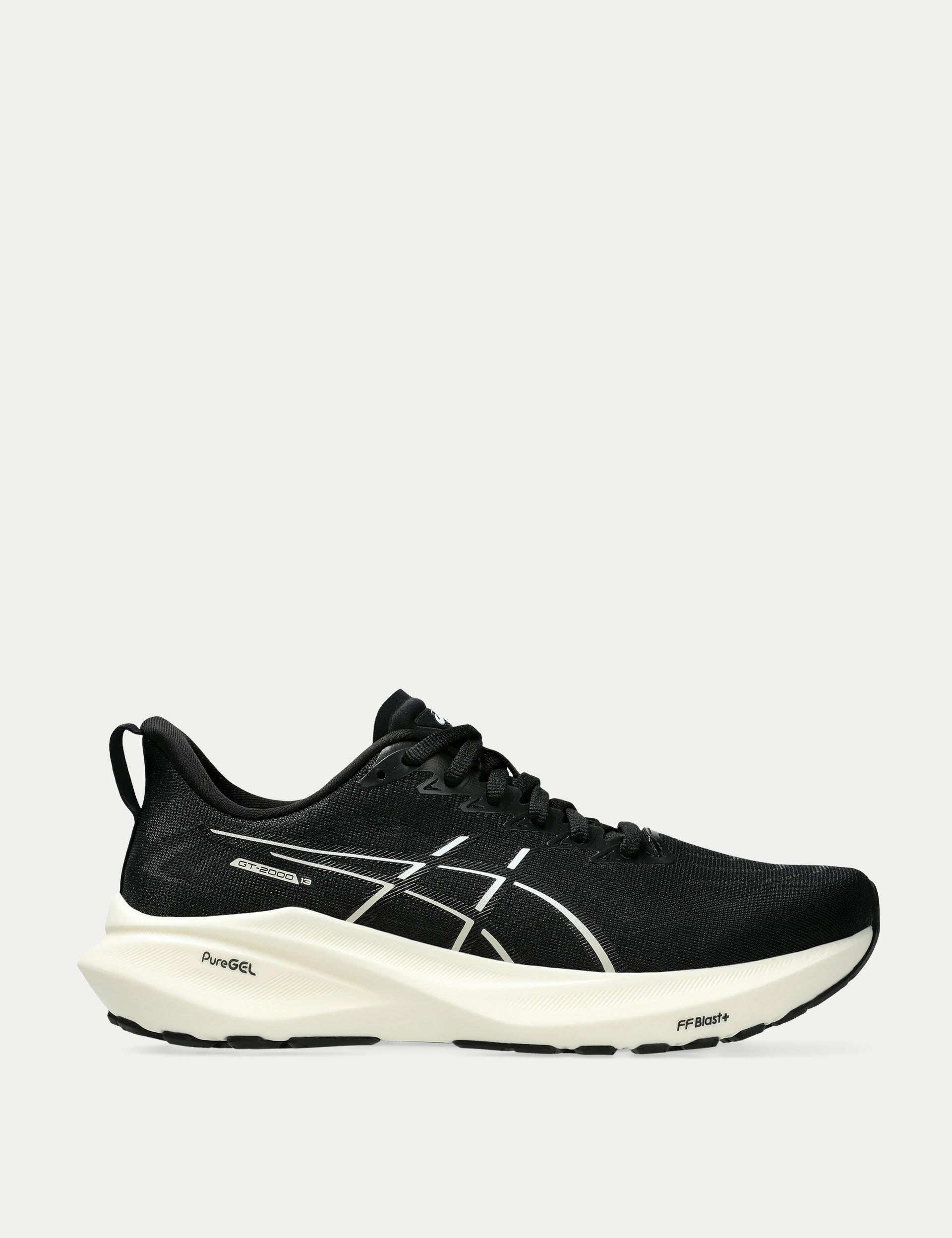 ASICS GT 2000 13 Running Shoes for Men - Black/White - Lightweight Stability Sneakers for Road Running, Jogging & Gym Workouts