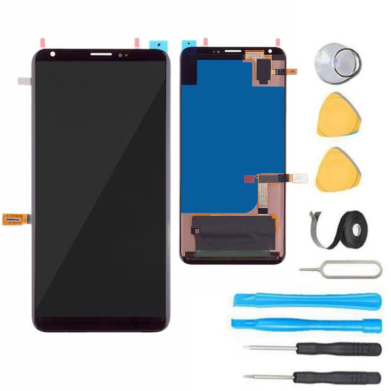 LG V30 Screen Replacement - Premium LCD Glass & Touch Digitizer Repair Kit for V30/V30+/V30S (H932/H931/H933/VS996) - Black - Fix Cracked/Damaged Display for Gaming & Streaming
