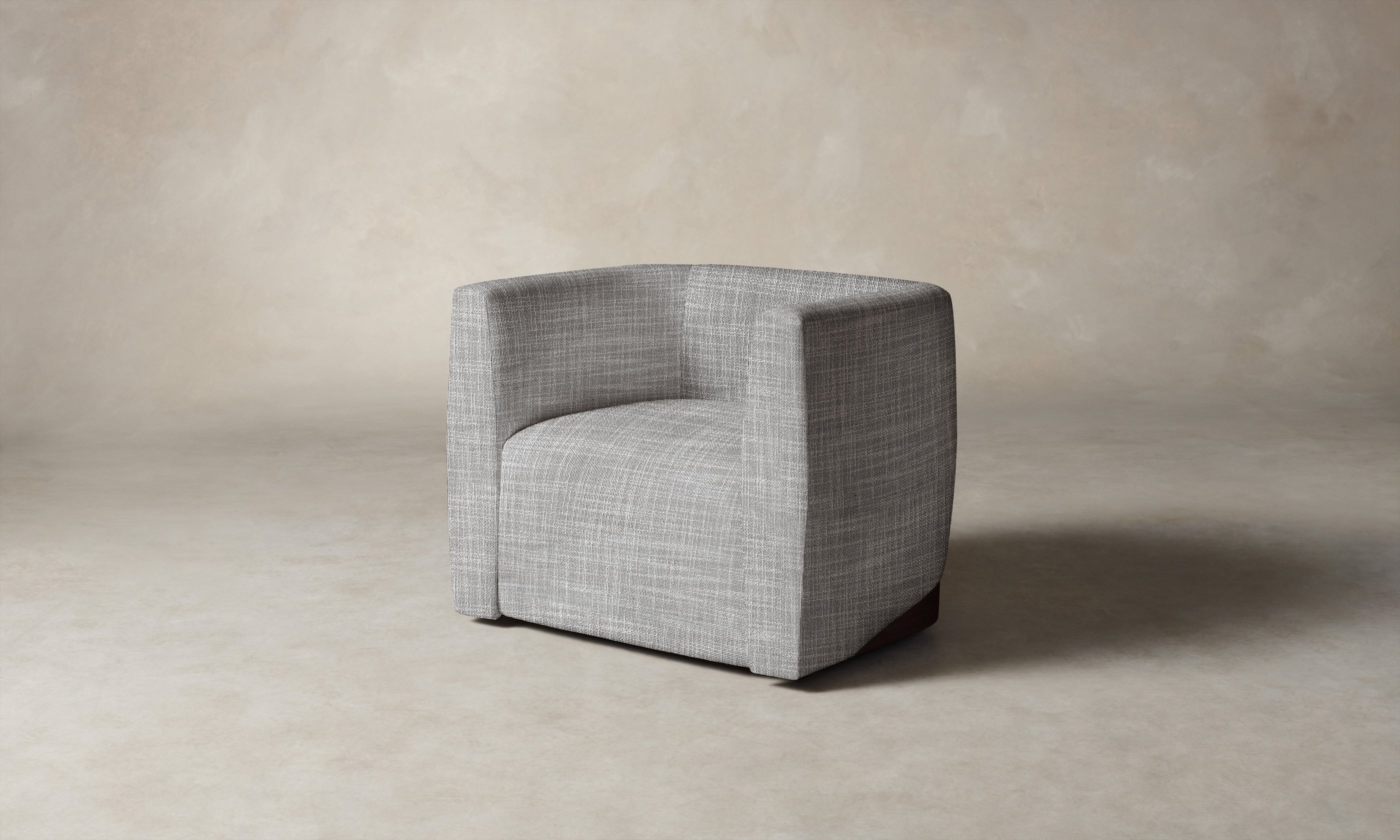 Henri Swivel Chair - Performance Textured Tweed Alpine Upholstery - Modern Living Room Accent Chair for Home Office & Lounge
