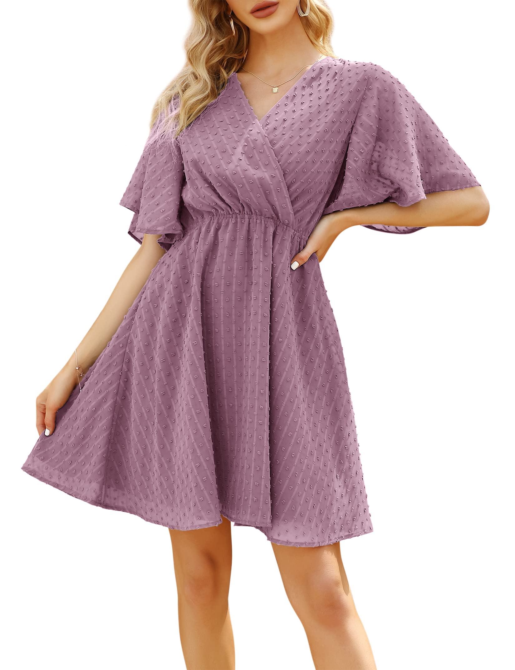 MISSKY Women's Boho Wrap Dress for Summer Beach Vacation