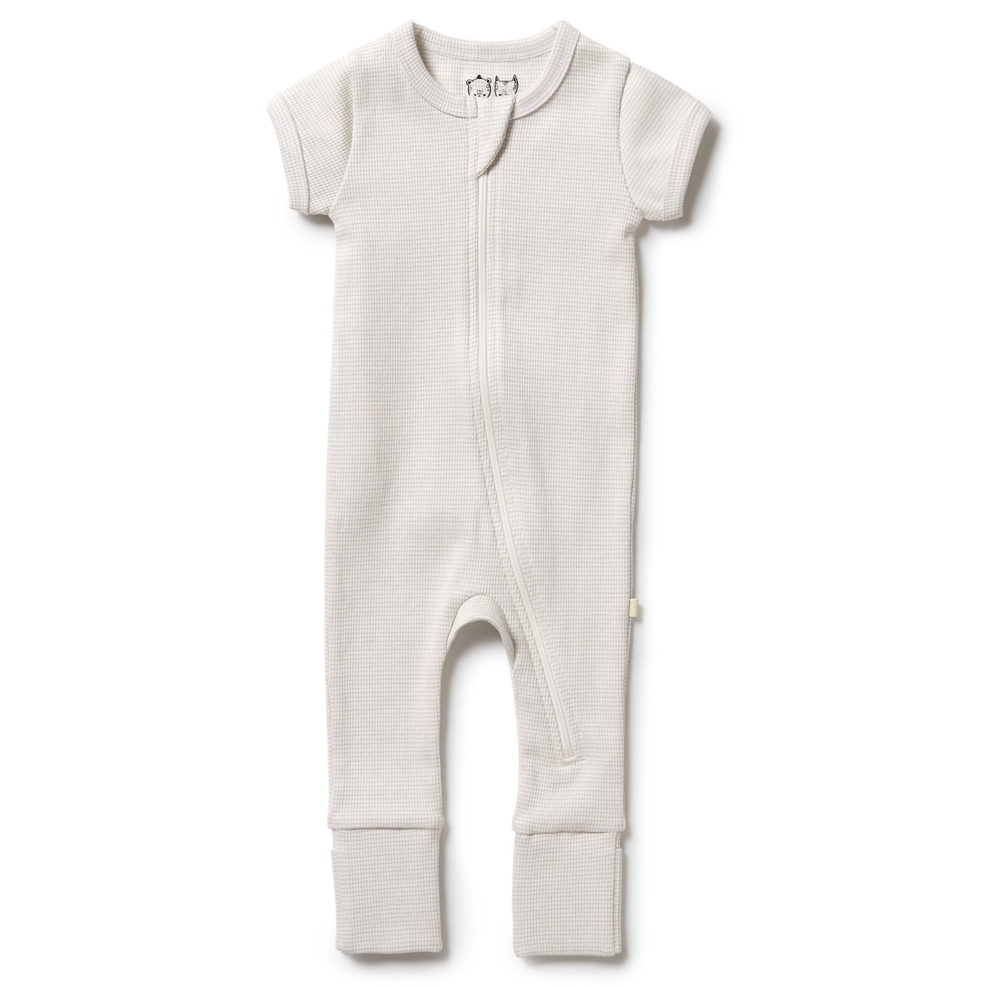 Organic Cotton Striped Rib Zipsuit for Babies - Soft & Comfortable One-Piece Outfit for Newborns, Infants & Toddlers | Perfect for Playtime, Naptime & Everyday Wear