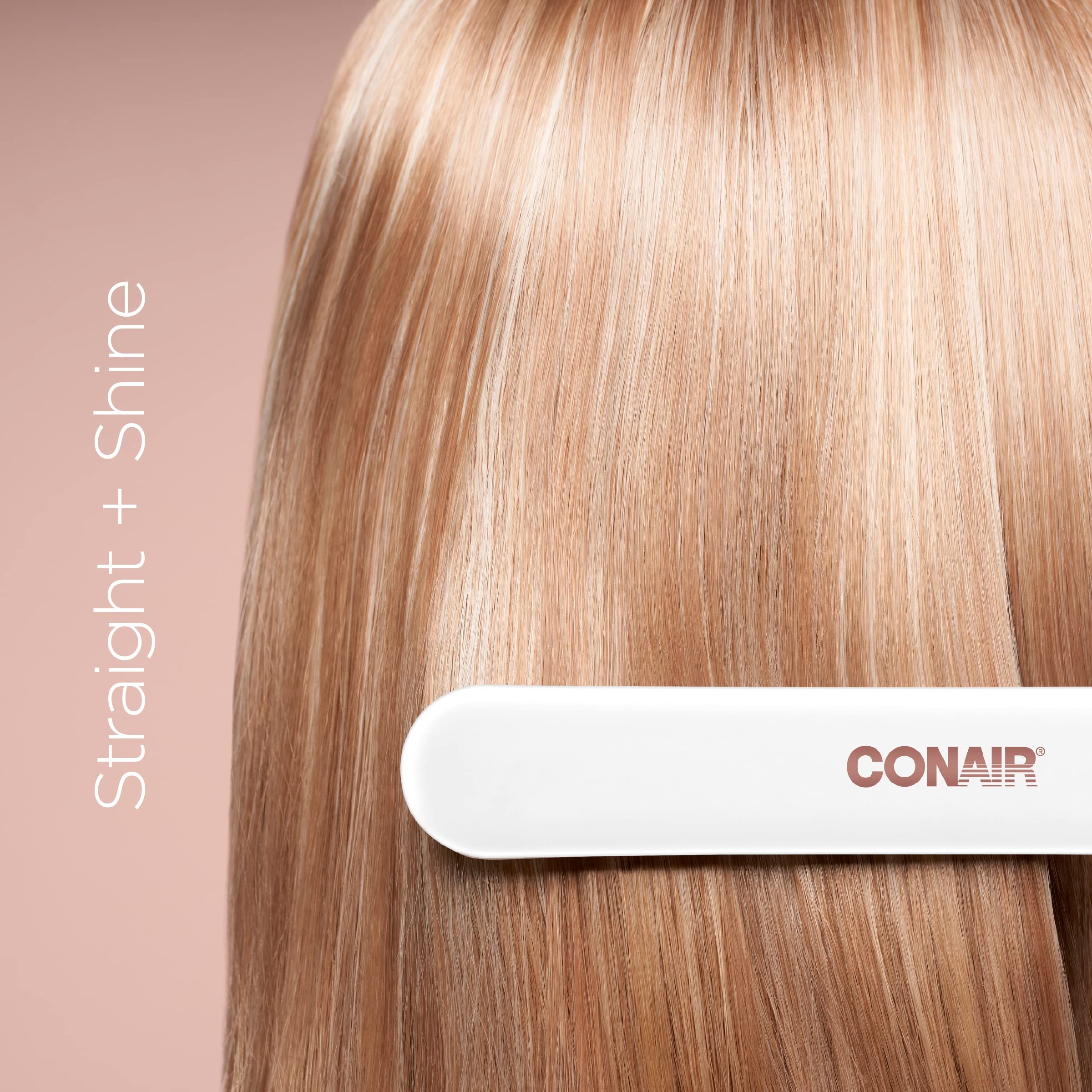 Conair 1-Inch Digital Double Ceramic Flat Iron for Hair Straightening - Professional Styling Tool for Smooth, Shiny Hair at Home or Salon