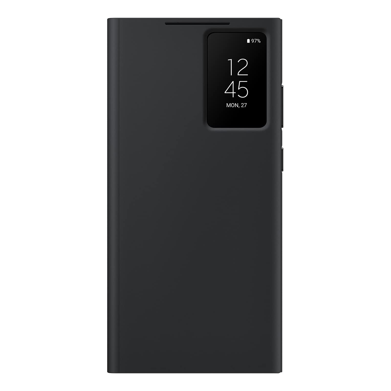 SAMSUNG Galaxy S23 Ultra S-View Wallet Phone Case with Card Holder Slot - Protective Clear Window Cover for Easy Finger Tap Access (US Version, EF-ZS918CBEGUS, Black) - Perfect for Business, Travel & Everyday Use
