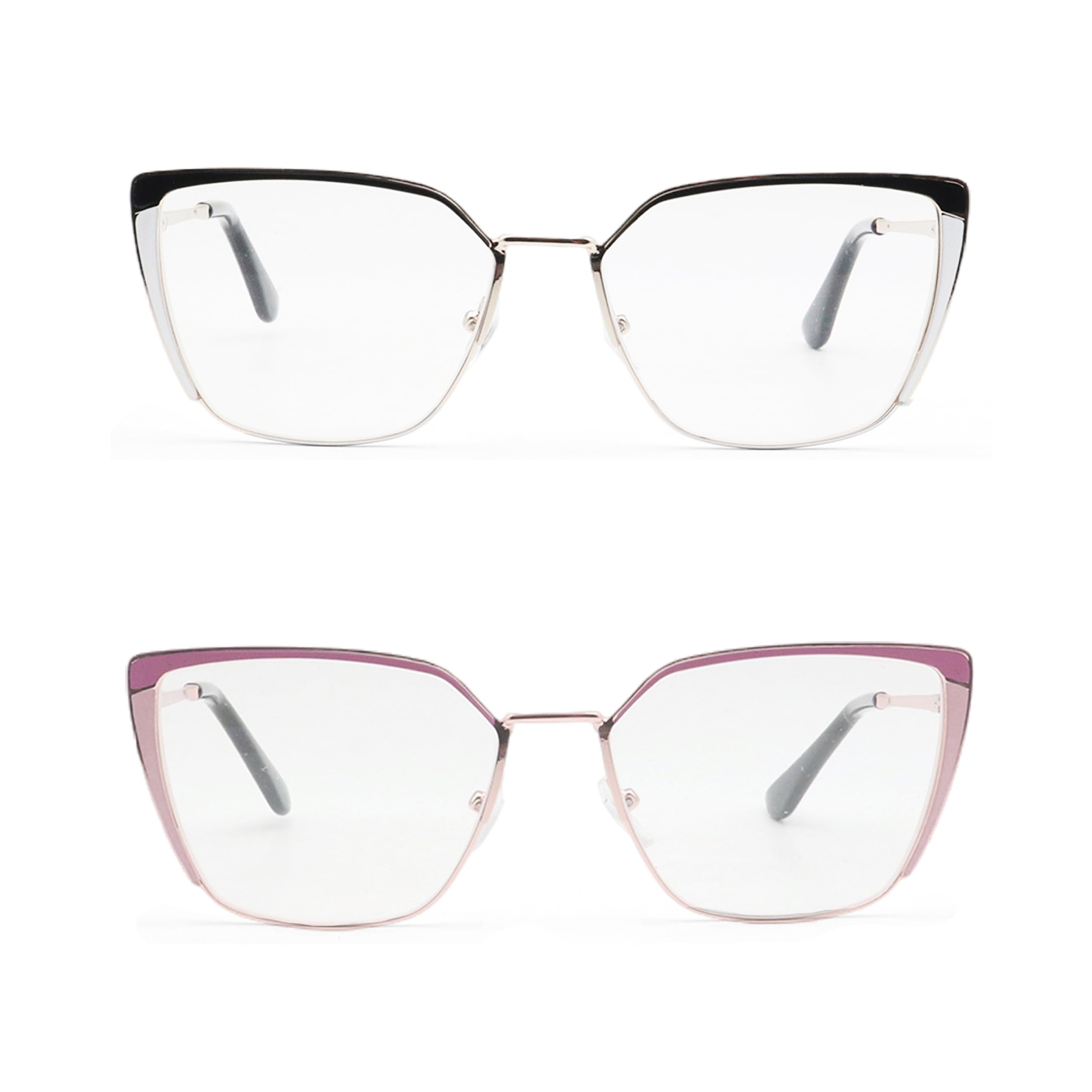 Fashionable Oversized Metal Frame Cat Eye Reading Glasses for Women - Stylish Readers for Work, Reading & Daily Use