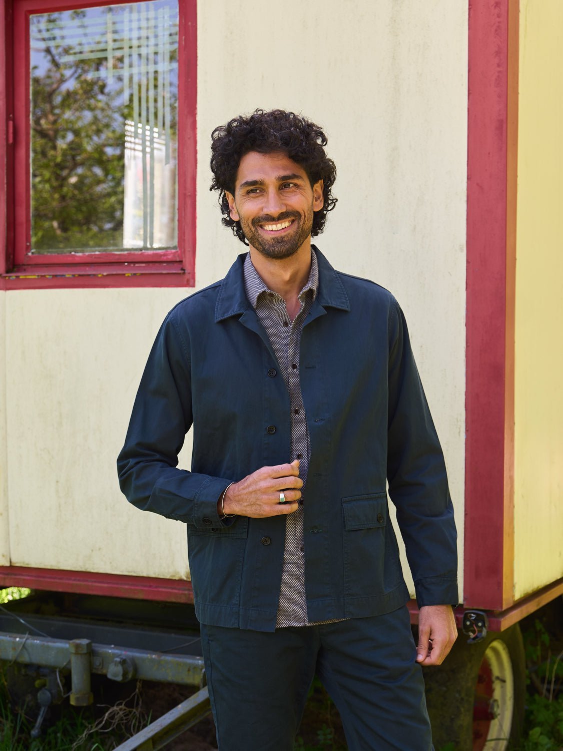 Lynx Navy Blue Shirt for Men - Comfortable Casual Wear for Office, Outdoors & Everyday Use