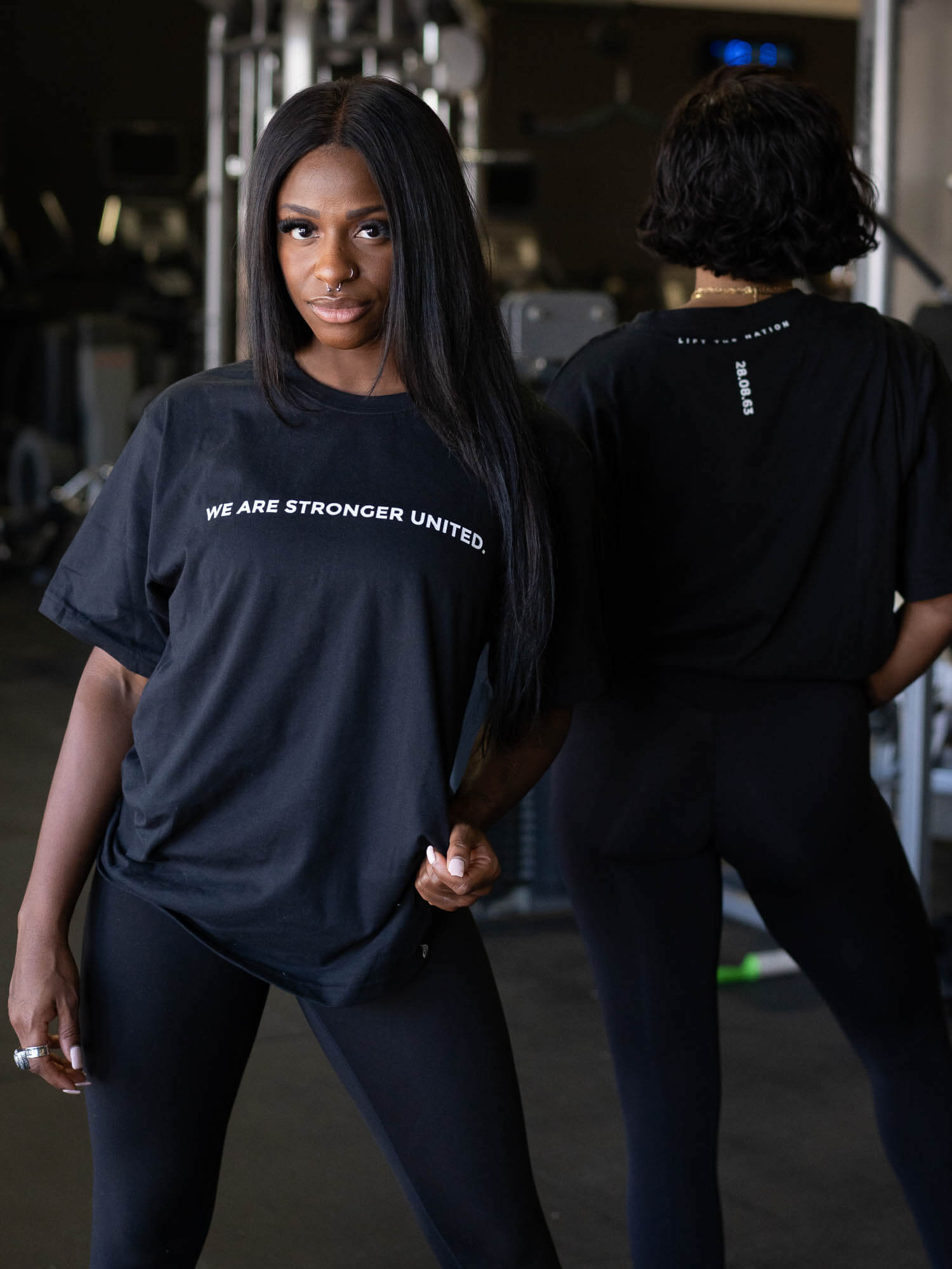 Stronger United Oversized T-Shirt for Men & Women - Soft Cotton Black Graphic Tee - Casual Streetwear, Lounge & Everyday Wear