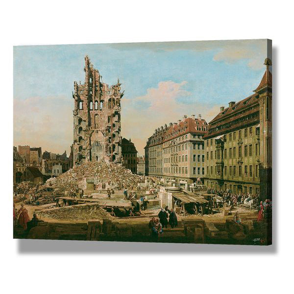 Bernardo Bellotto Palace Wall Art Decor - Premium Canvas Print for Living Room, Bedroom & Office - Elegant Architectural Caprice Home Decor
