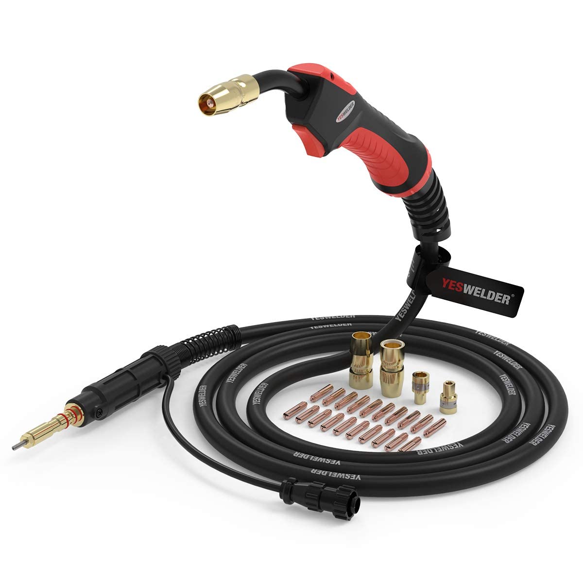 YESWELDER MIG Welding Gun Torch Stinger 100A 10ft Replacement for Hobart H100S4-10 245926 - Compatible with Handler 190/210/210MVP - MIG Welding Accessory Kit with .035
