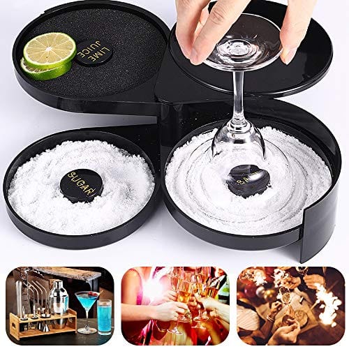 3 Tier Bar Juice Cocktail Seasoning Box - Bartender Tool Set with Sugar/Salt Rimmer - Perfect for Cocktail Making, Jewelry Storage & Home Party Accessories Organization