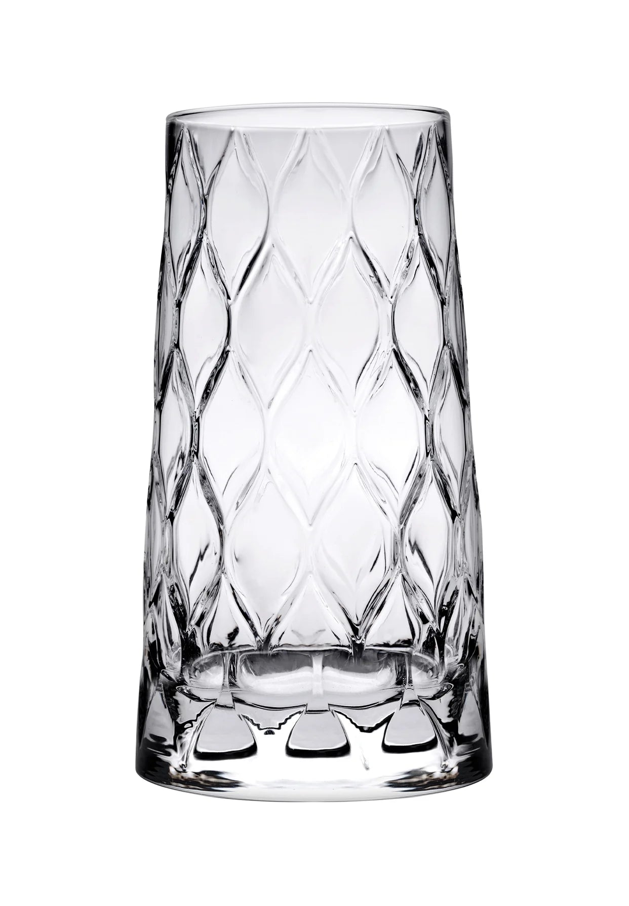 Browne 15.25 Oz Leafy Long Drink Glass - Elegant Highball Tumbler for Iced Tea, Cocktails & Refreshing Beverages - Perfect for Home Bars, Parties & Outdoor Gatherings