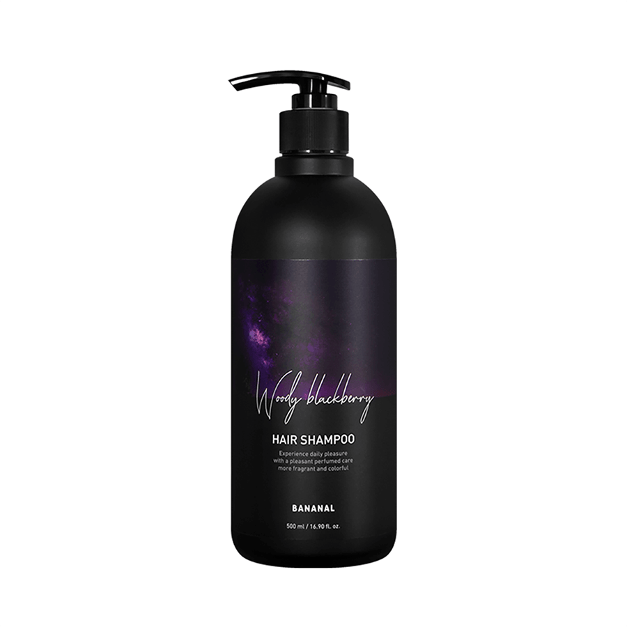 BANANAL Perfumed Hair Shampoo with Woody Blackberry Scent - 500mL for Daily Hair Care & Volume Boost - Perfect for Dry, Damaged Hair & Salon-Quality Results at Home